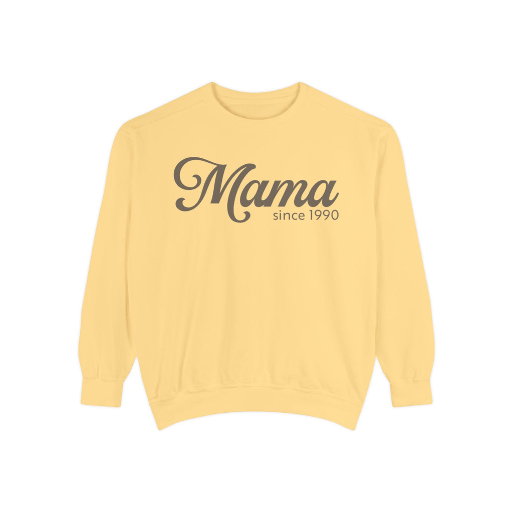 Mama Since 1990 Sweatshirt – Vintage Mom Crewneck Sweatshirt | Minimal Mama Gift for Mother’s Day