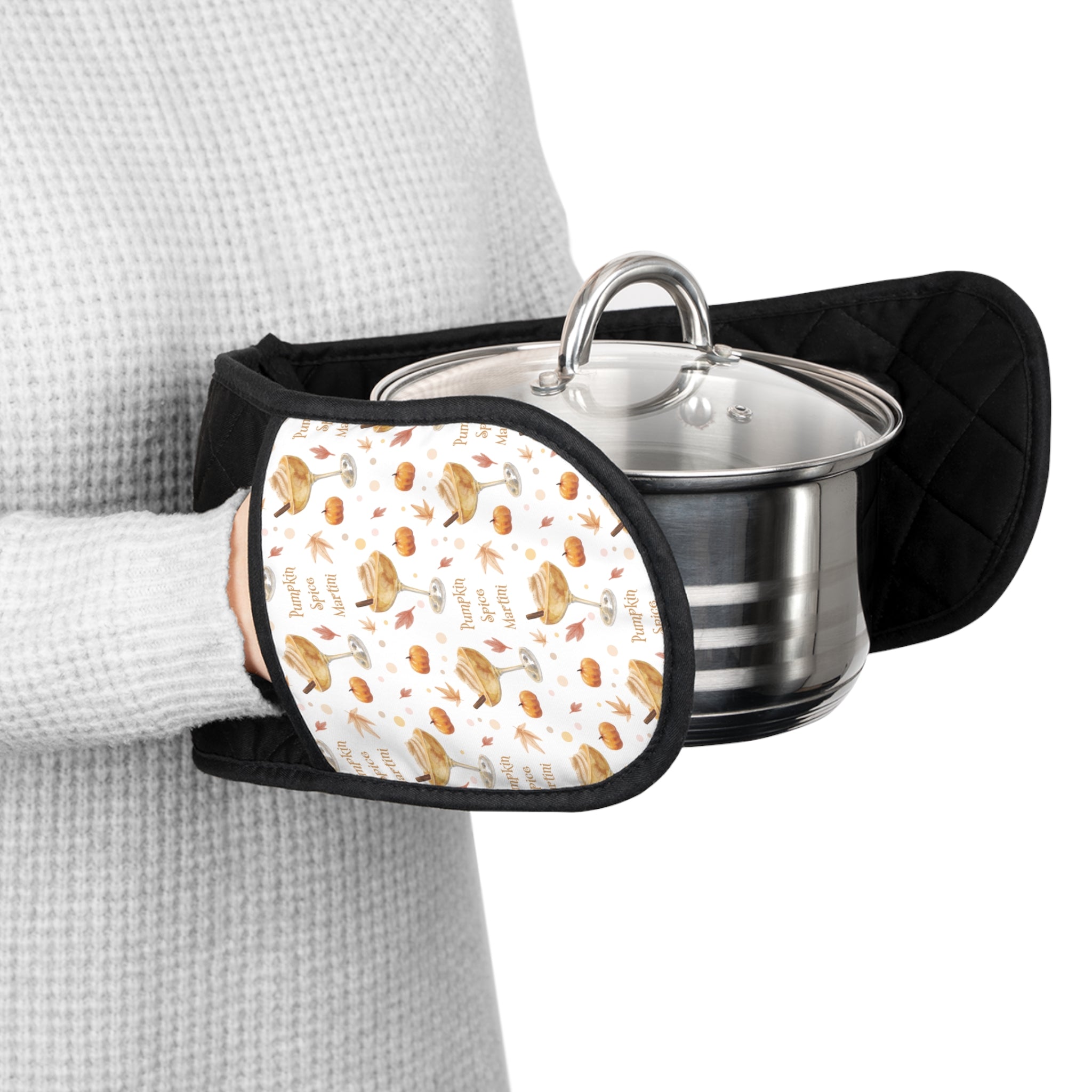 Pumpkin Spice Martini Double Oven Mitt — White Pumpkin Collection Inspired Design