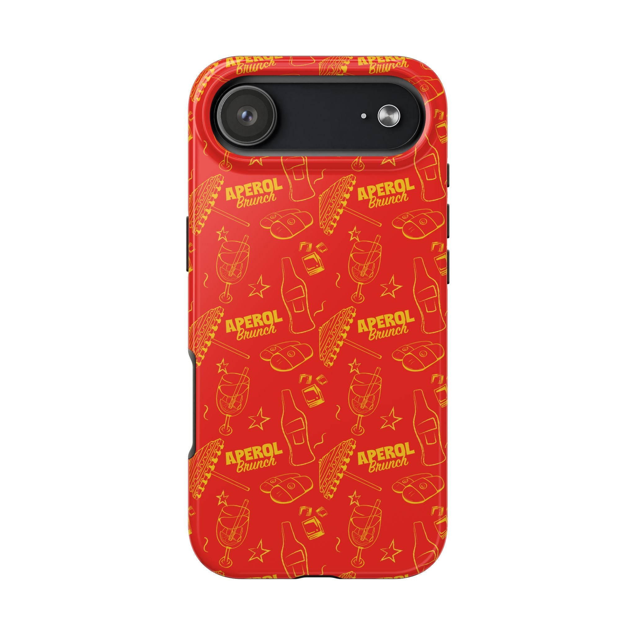 Red Aperol Brunch Tough Phone Case — Citrus Cocktail Protective Cover