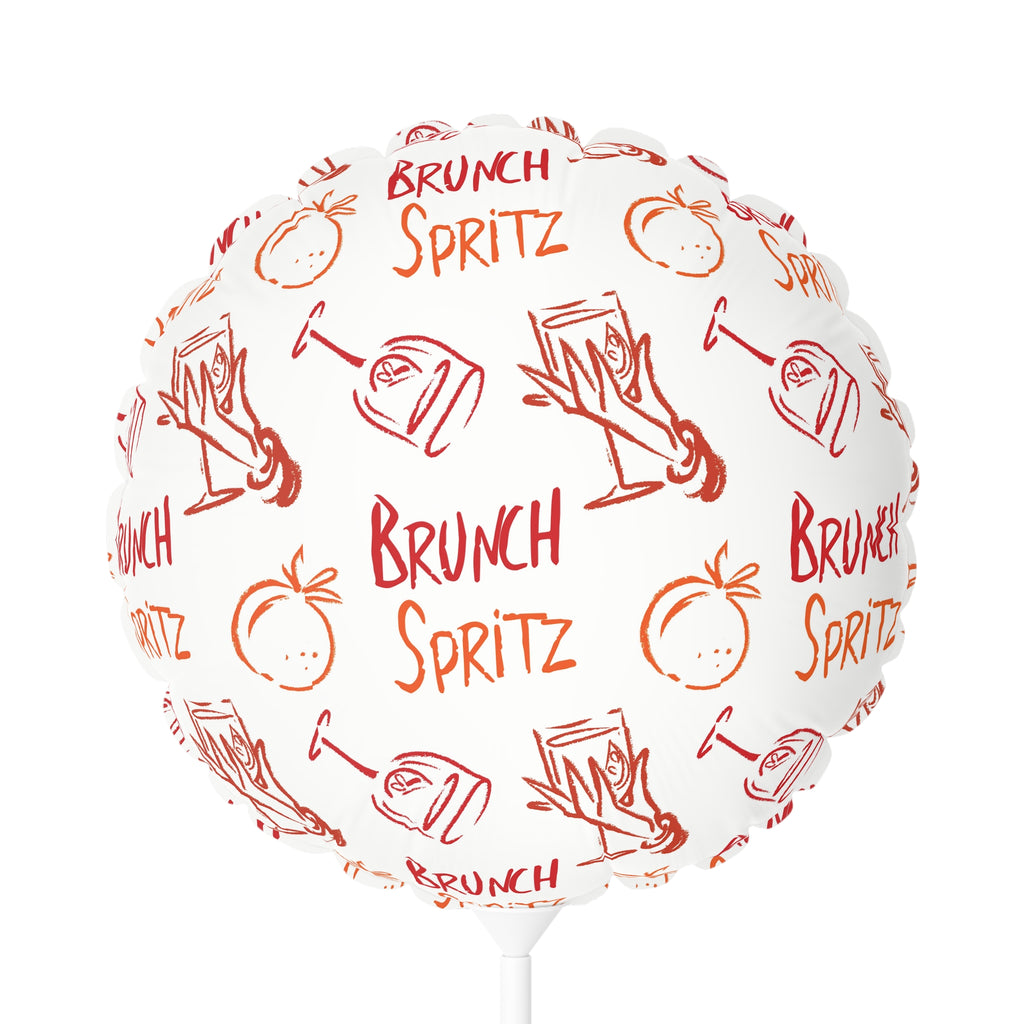 Brunch Spritz 11" Round Balloon — White Brunch Collection Inspired Design
