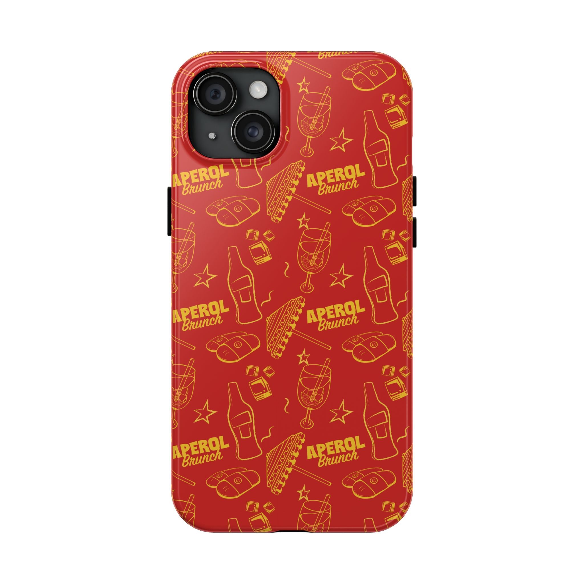 Red Aperol Brunch Tough Phone Case — Citrus Cocktail Protective Cover