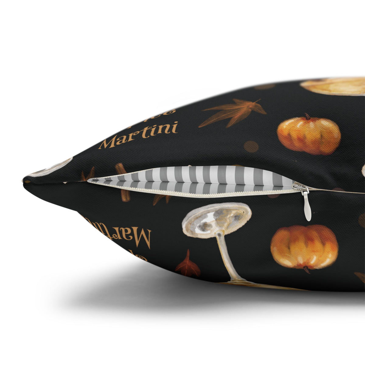 Pumpkin Spice Martini Pillowcase — Black Pumpkin Collection Inspired Design