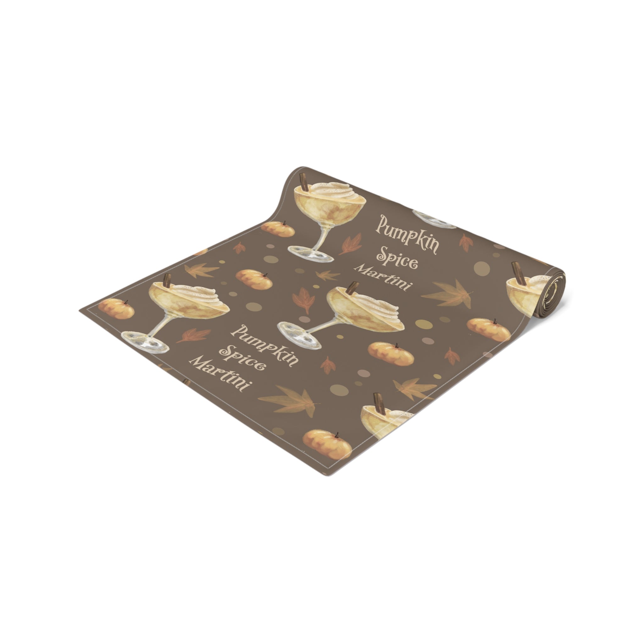Pumpkin Spice Martini Table Runner — Brown Pumpkin Collection Inspired Design