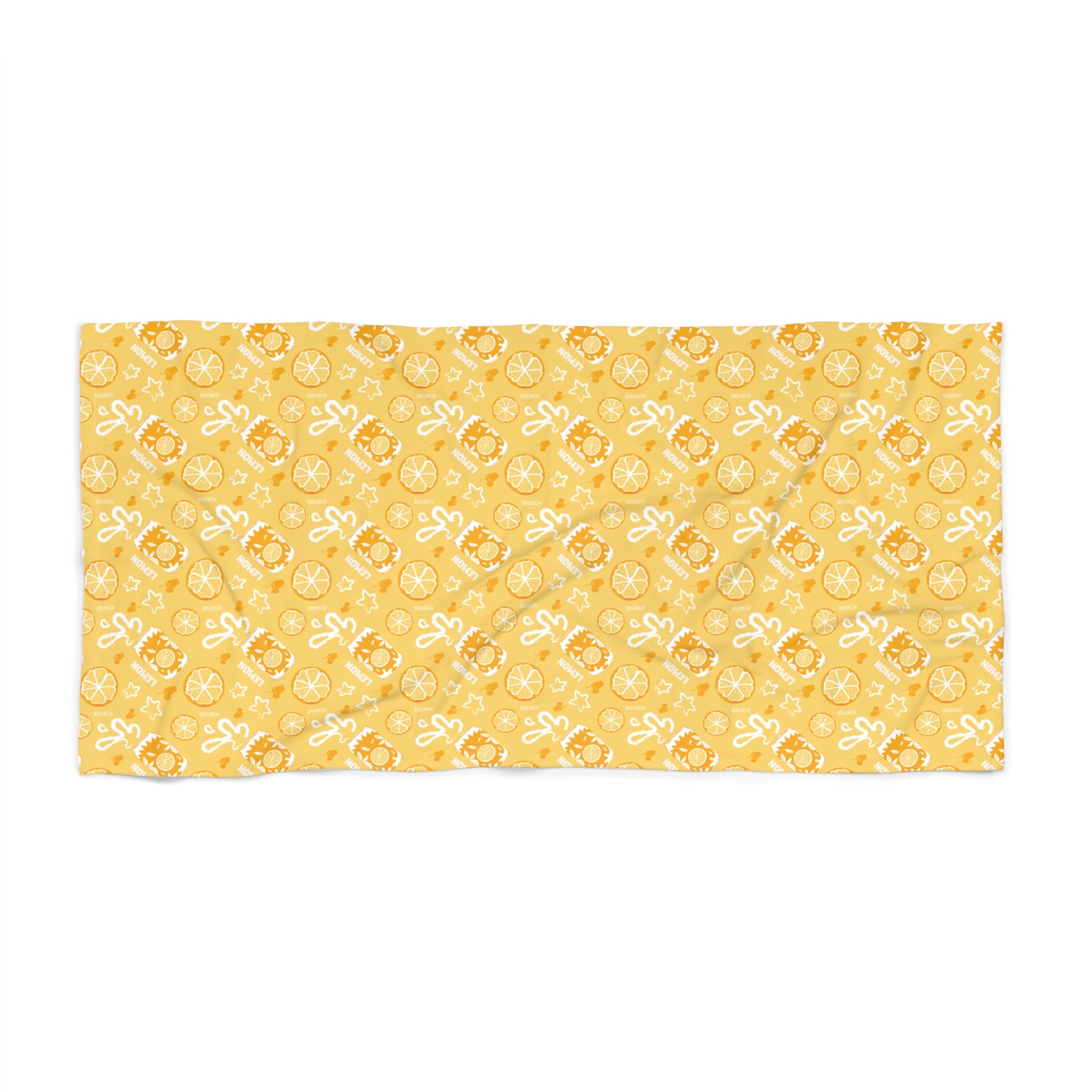 Lemon Brunch Beach Towel – Aperol Inspired Summer Towel