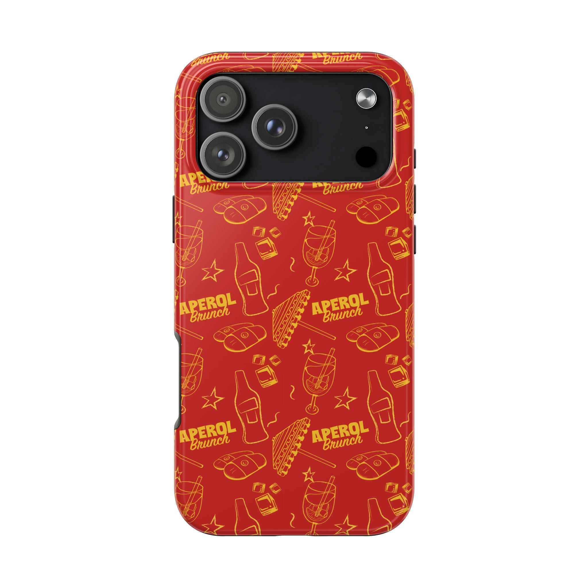 Red Aperol Brunch Tough Phone Case — Citrus Cocktail Protective Cover