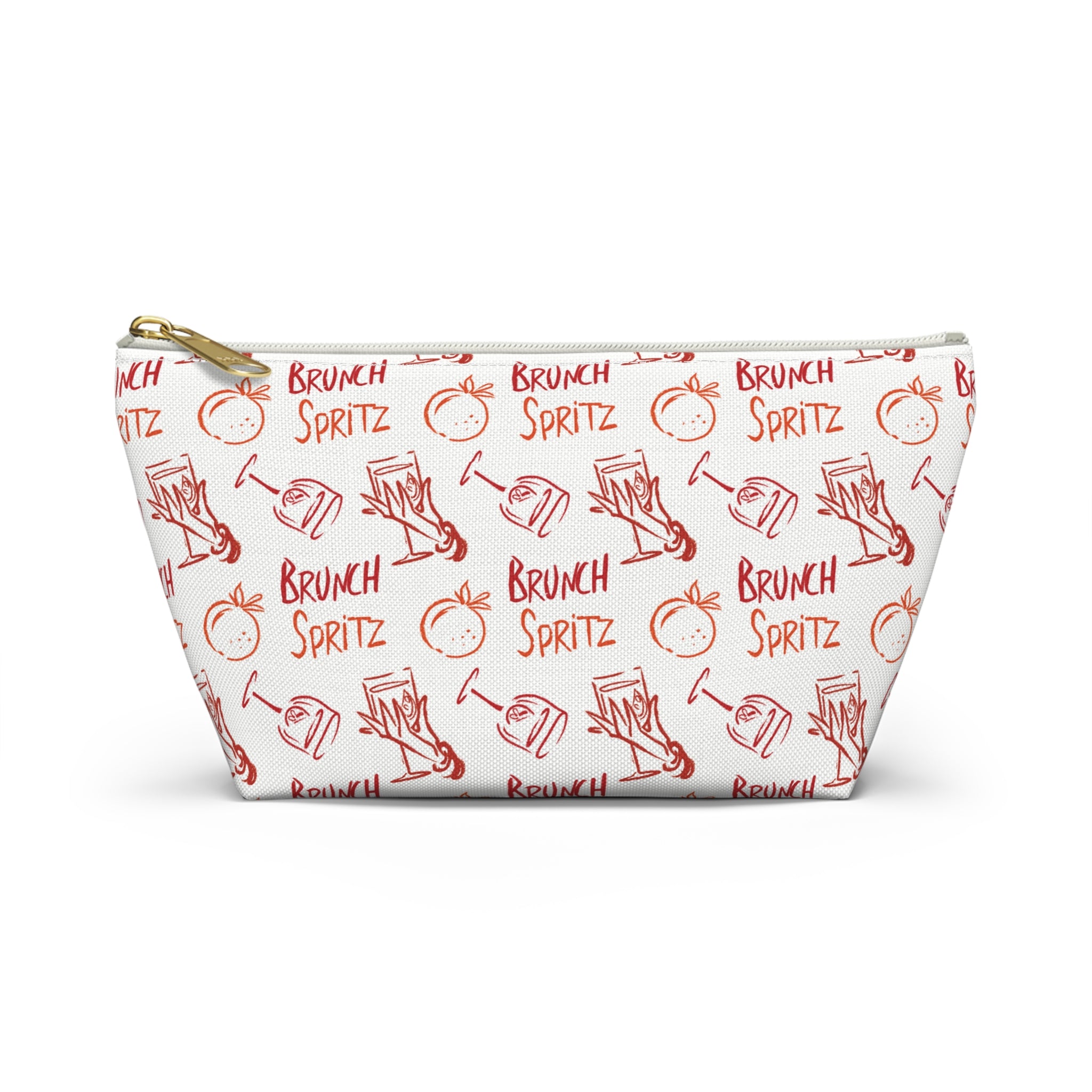 Brunch Spritz Accessory Pouch — Orange & Red Aperol Inspired Design