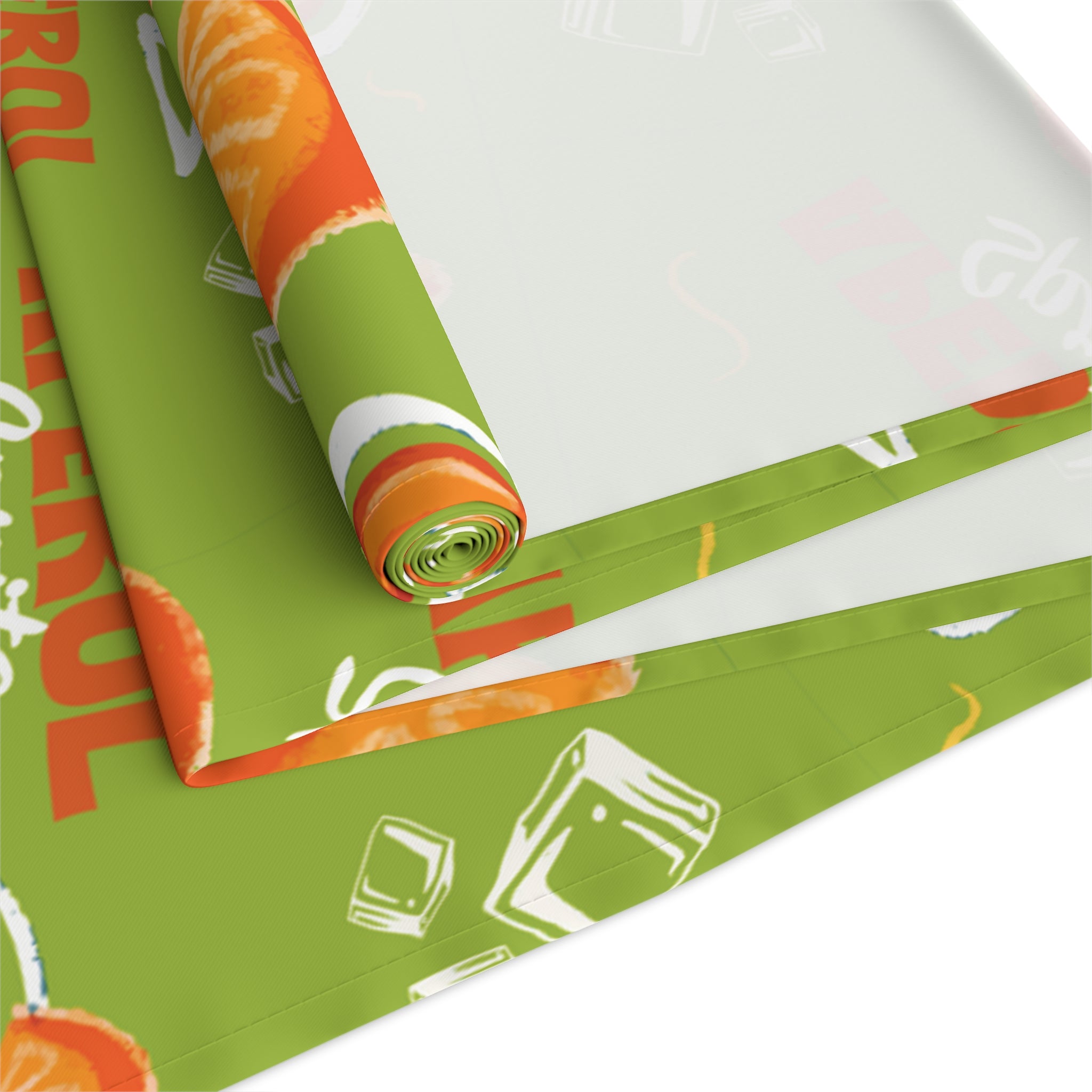 Aperol Spritz Table Runner – Green Cocktail Party Decor