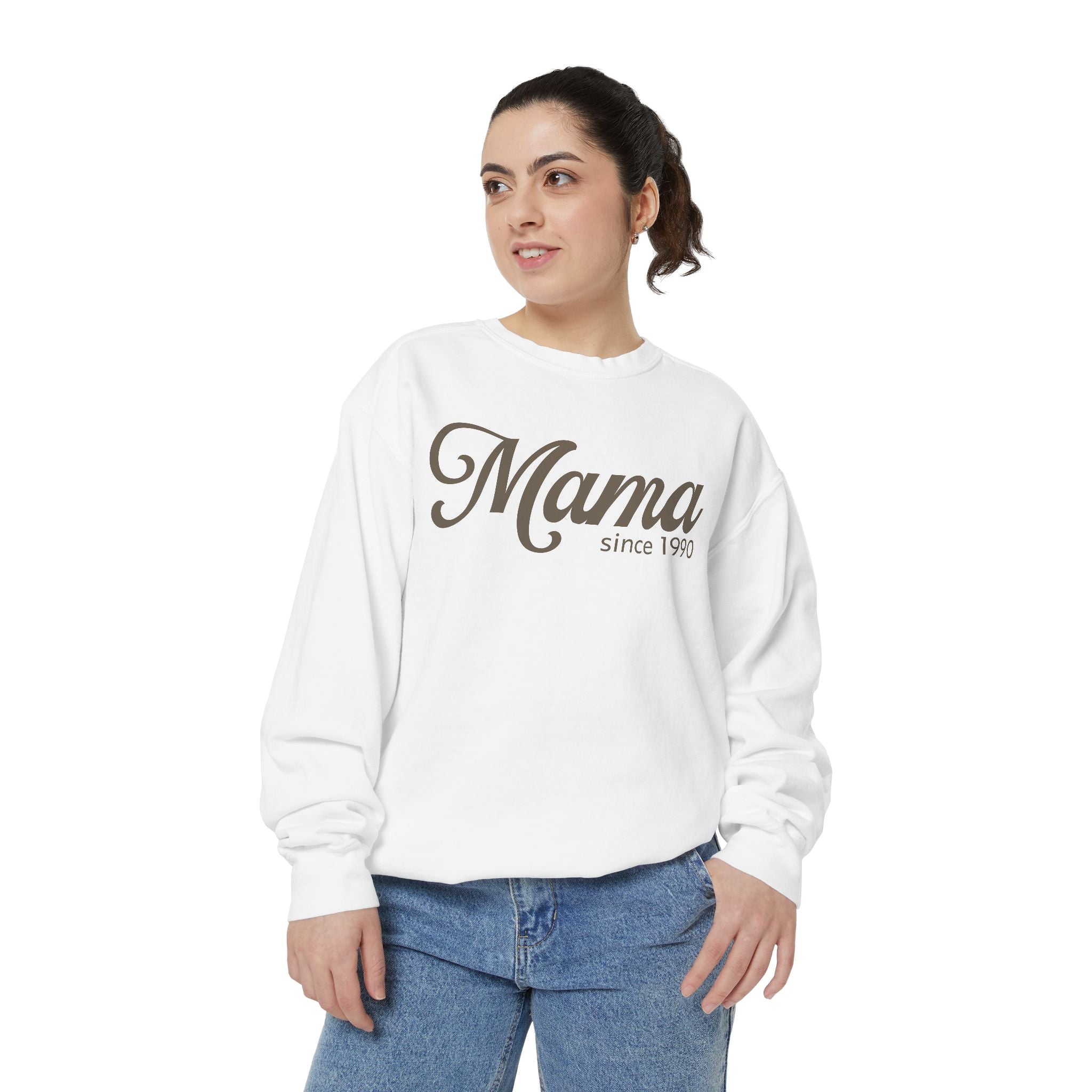 Mama Since 1990 Sweatshirt – Vintage Mom Crewneck Sweatshirt | Minimal Mama Gift for Mother’s Day