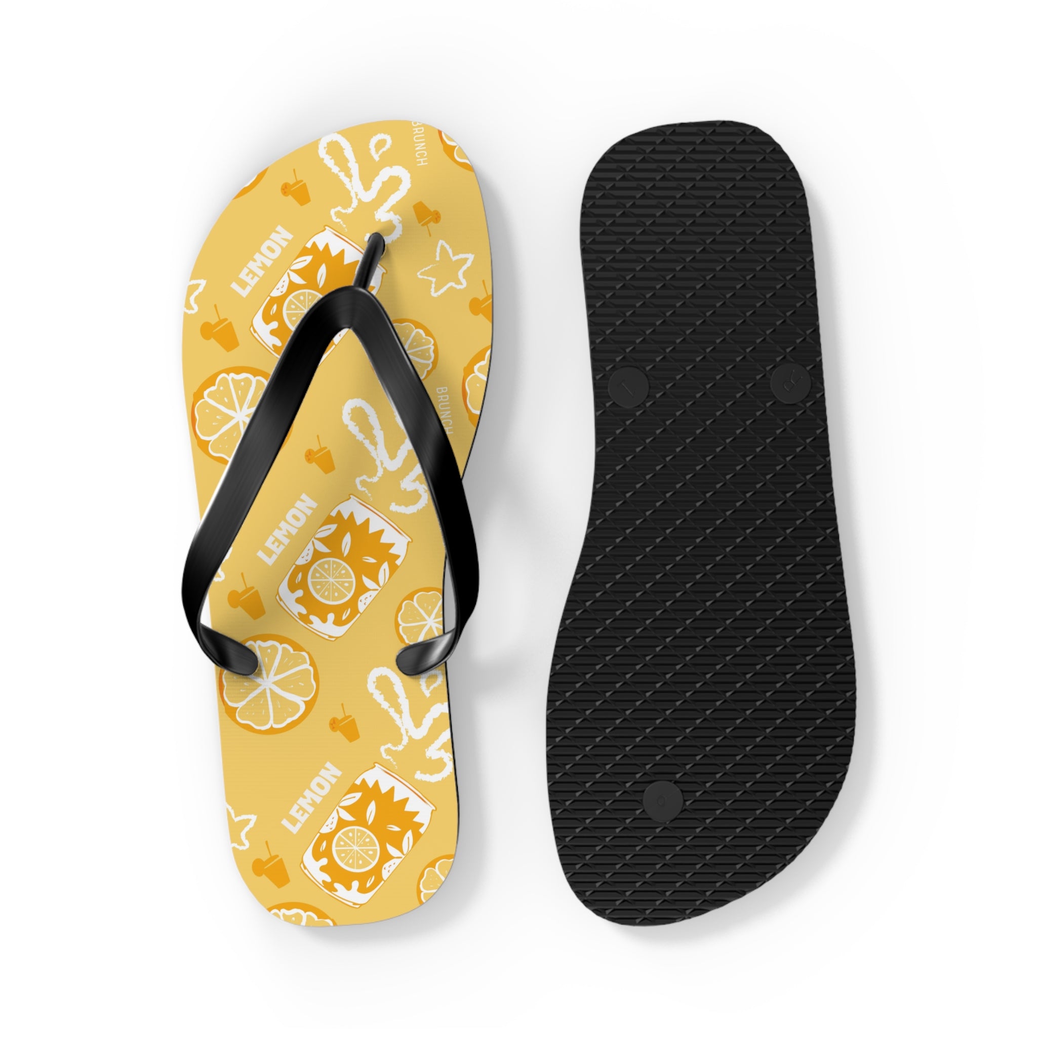 Lemon Fruit Flip Flops – Lemon Brunch Inspired Design