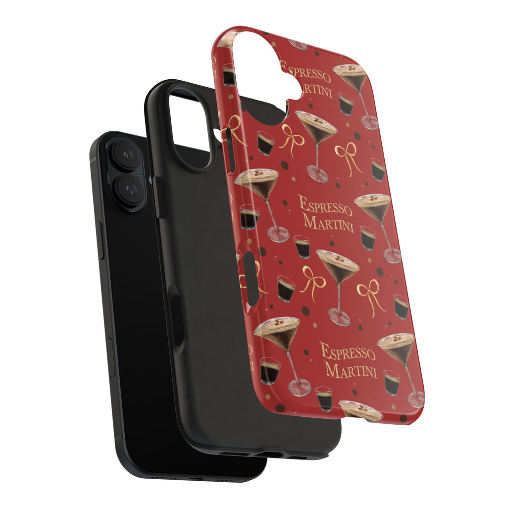 Espresso Martini Tough Phone Case — Red Espresso Collection Inspired Design