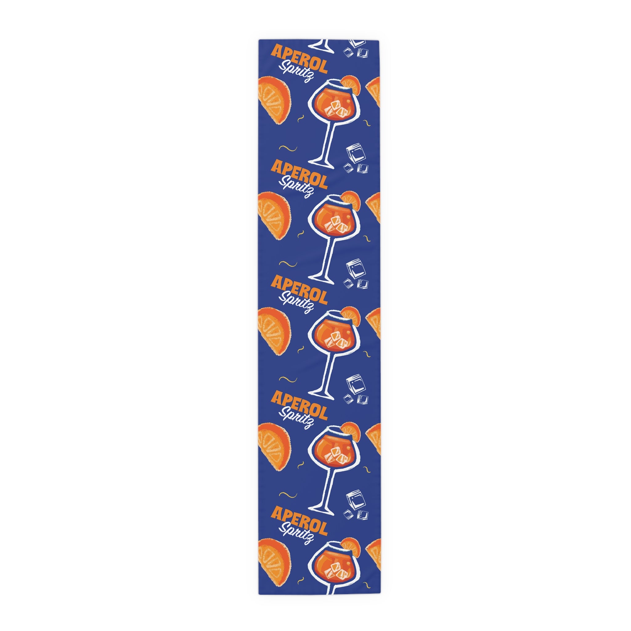 NEW Aperol Spritz Blue Collection Table Runner – Mediterranean Table Decor, Cocktail Kitchen Runner, Summer Dining Table Linen, Housewarming Gift