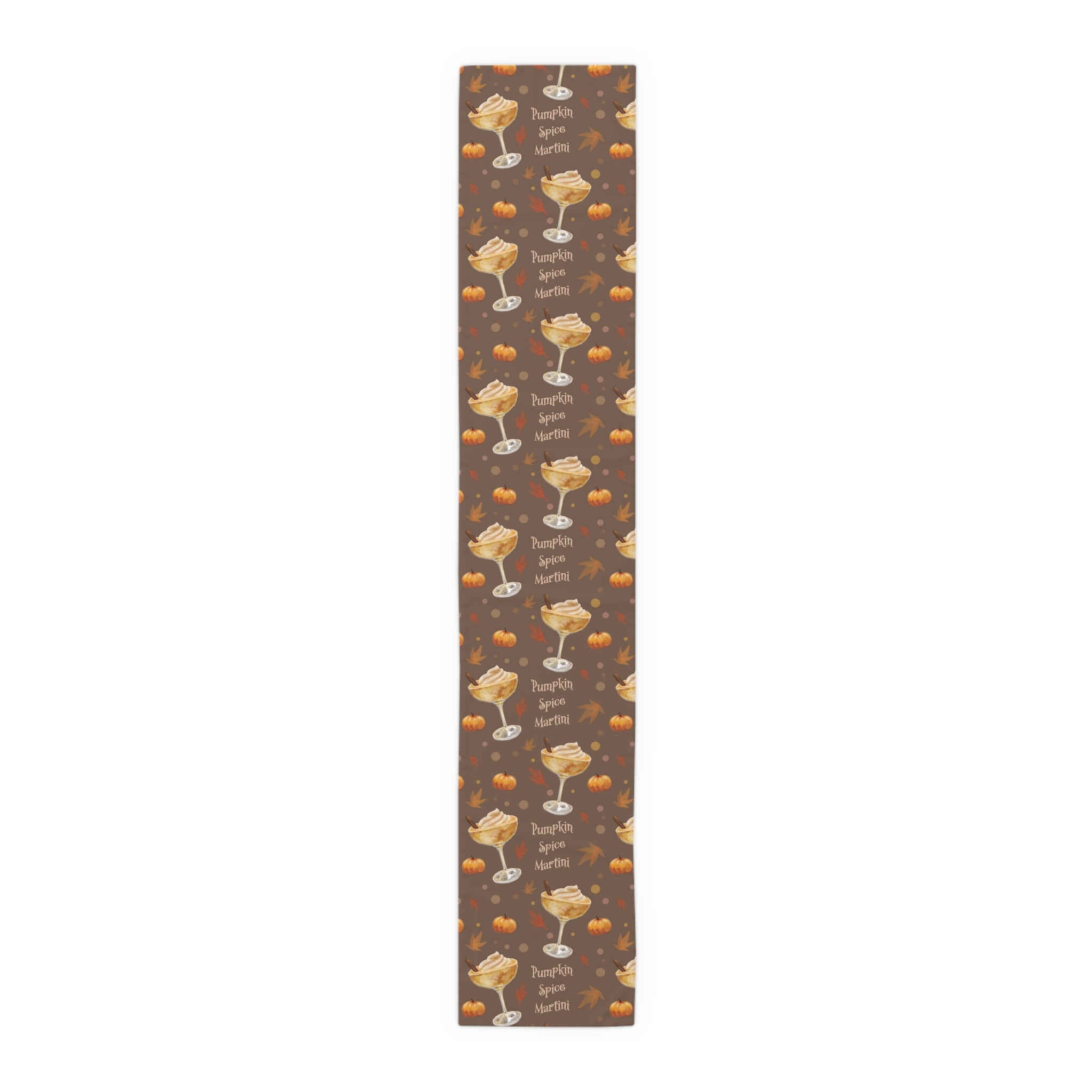 Pumpkin Spice Martini Table Runner — Brown Pumpkin Collection Inspired Design