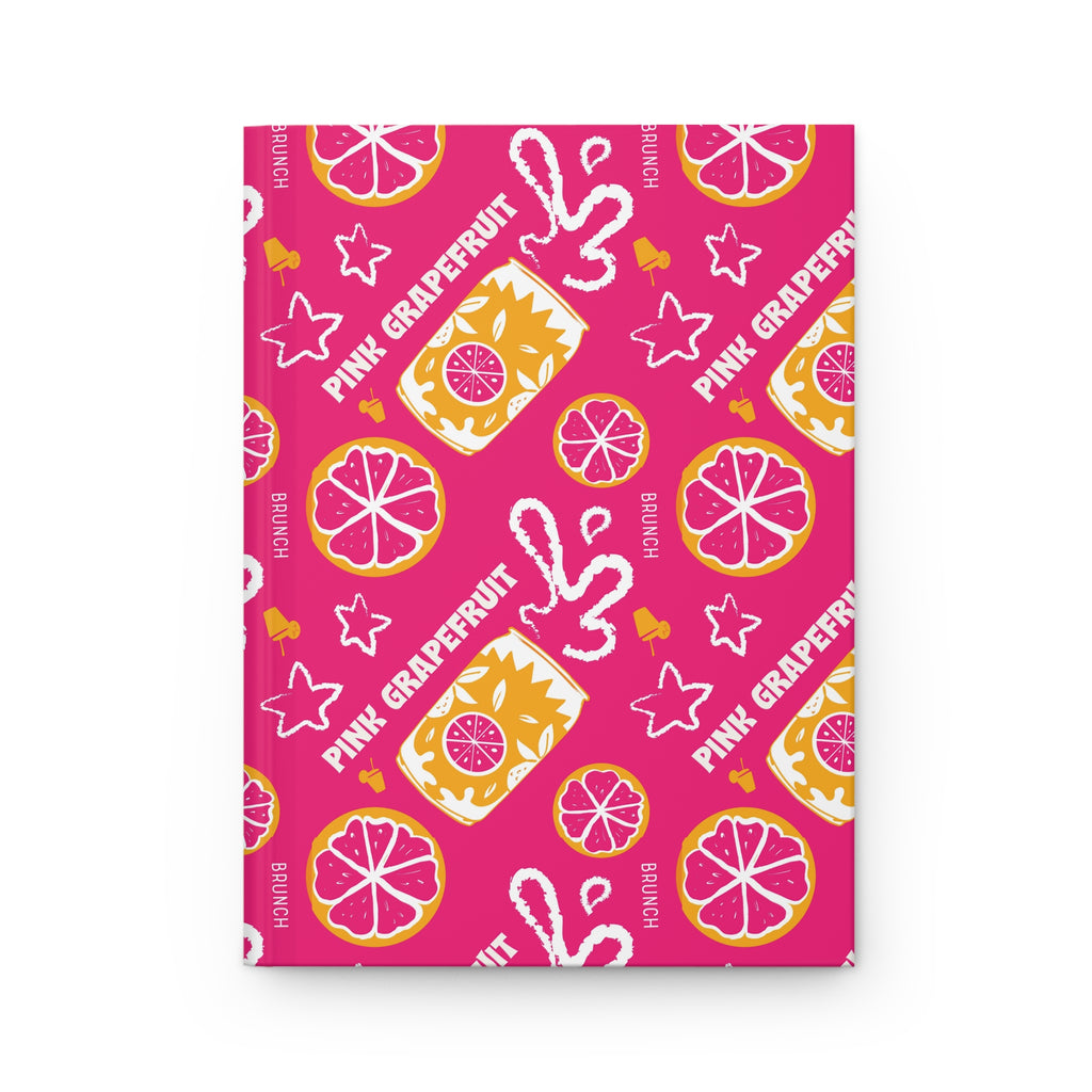 Pink Grapefruit Fruit Brunch Hardcover Journal – Pink Aperol Inspired Design