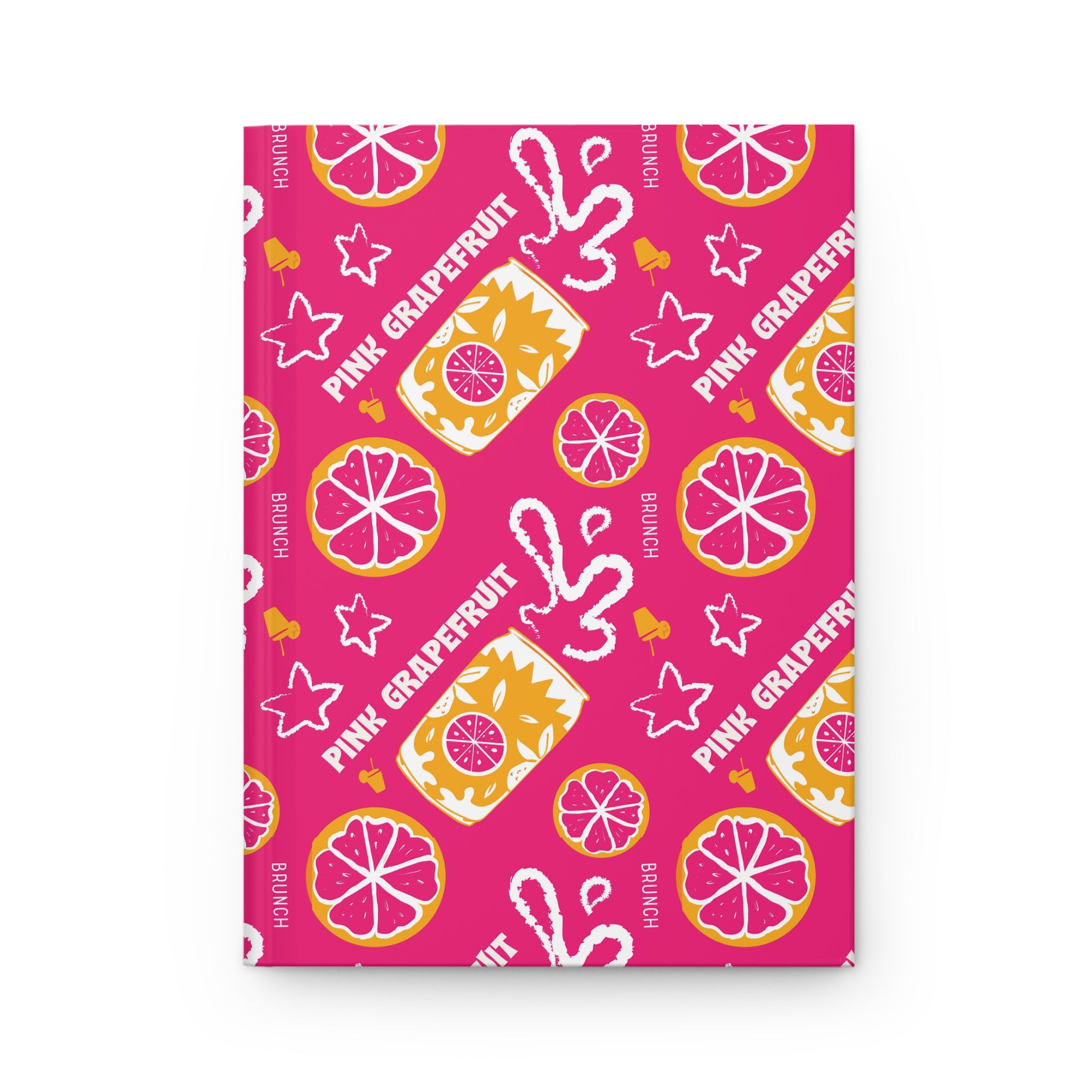 Pink Grapefruit Fruit Brunch Hardcover Journal – Pink Aperol Inspired Design