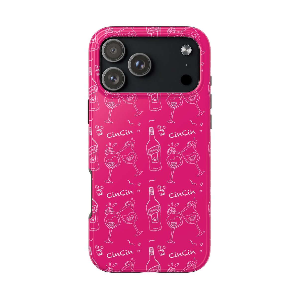 Cin Cin Spritz Tough Phone Case — Magenta Citrus Cocktail Pattern