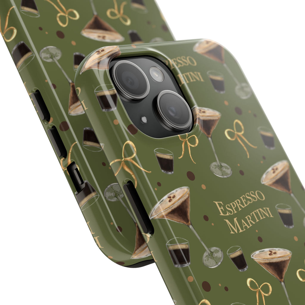 Espresso Martini Tough Phone Case — Olive Green Espresso Collection Inspired Design