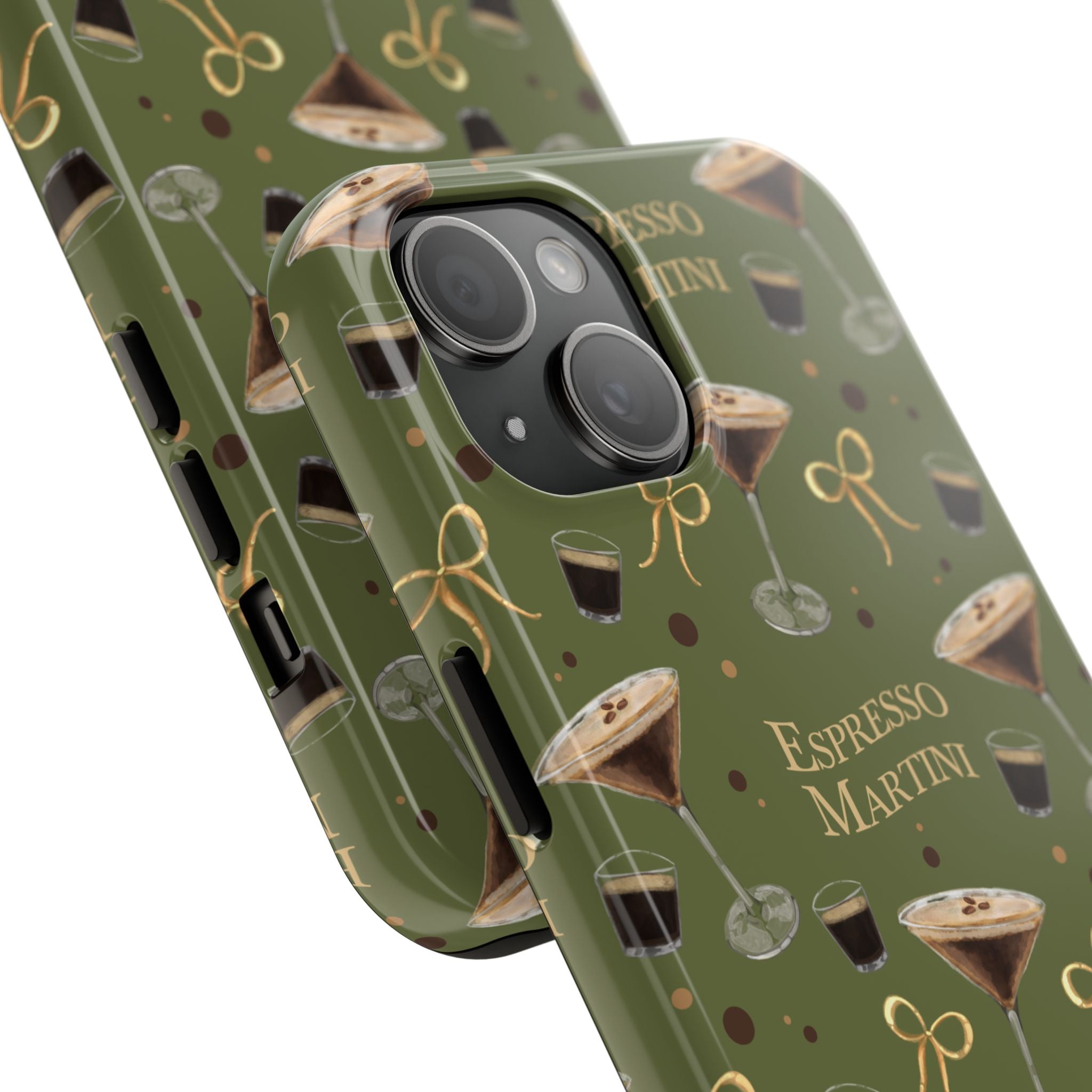 Espresso Martini Tough Phone Case — Olive Green Espresso Collection Inspired Design