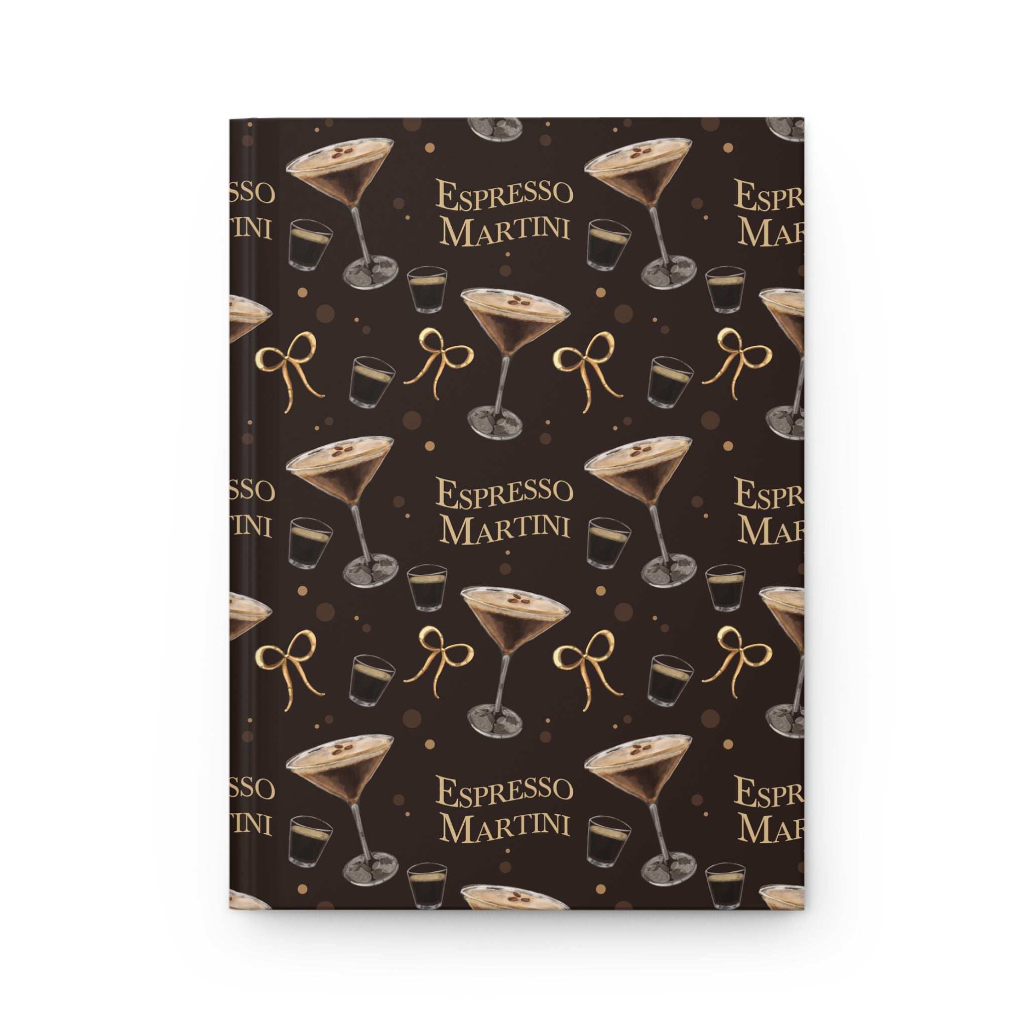 Espresso Martini Hardcover Journal – Dark Brown Espresso Collection Inspired Design