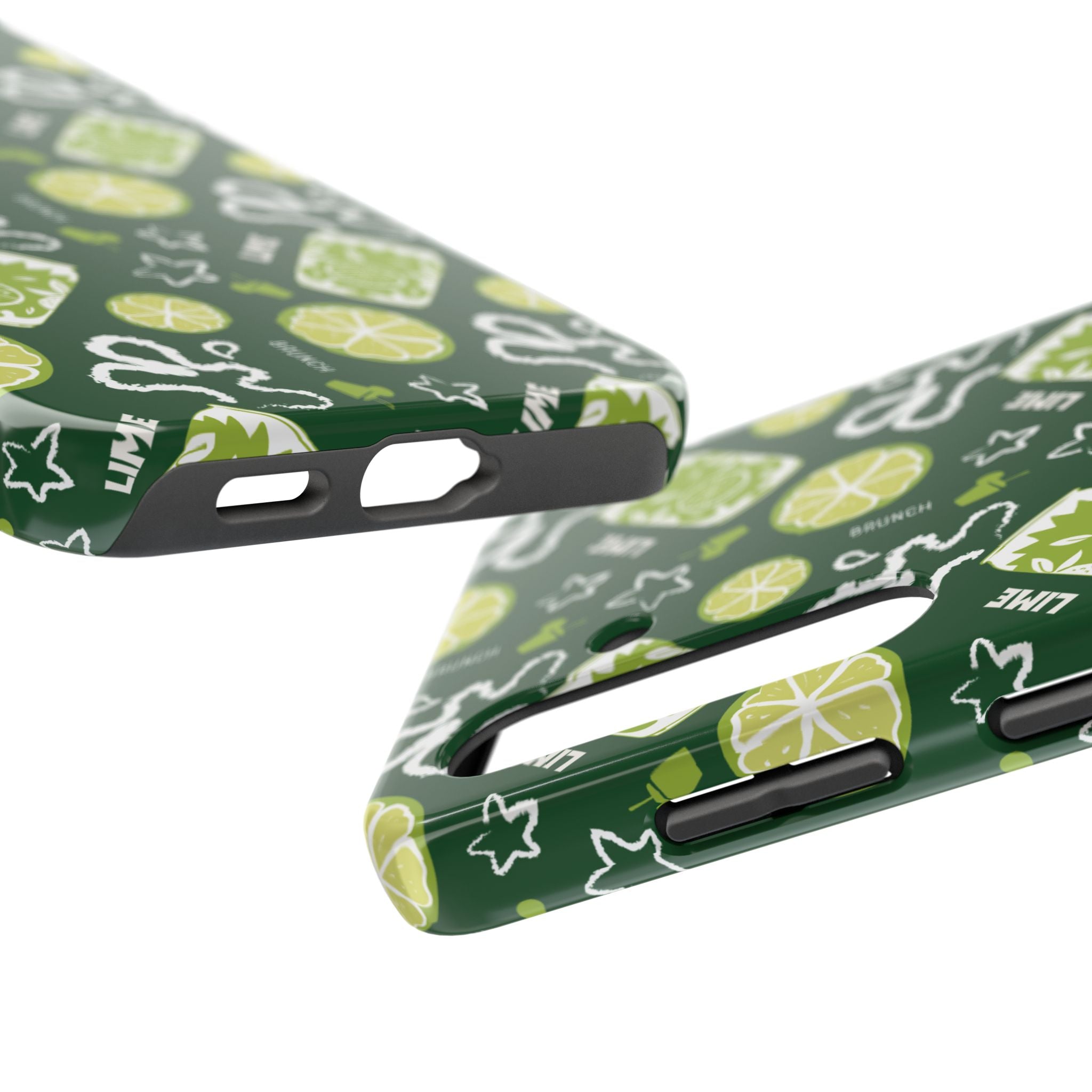 Lime Brunch Fruit Collection Tough Phone Case — Green Aperol Inspired Design