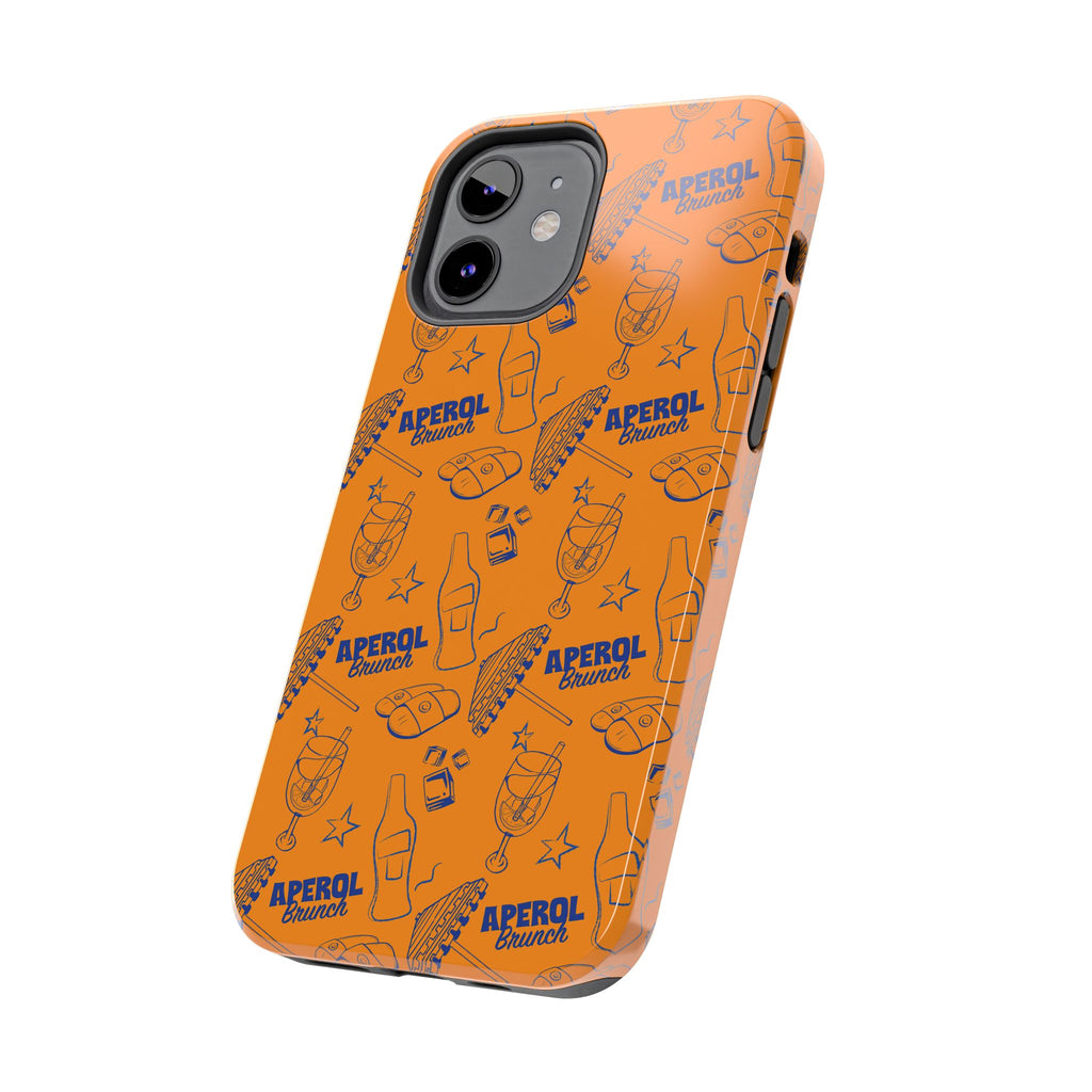 Aperol Brunch Collection Tough Phone Case — Orange and Blue Aperol Inspired Design