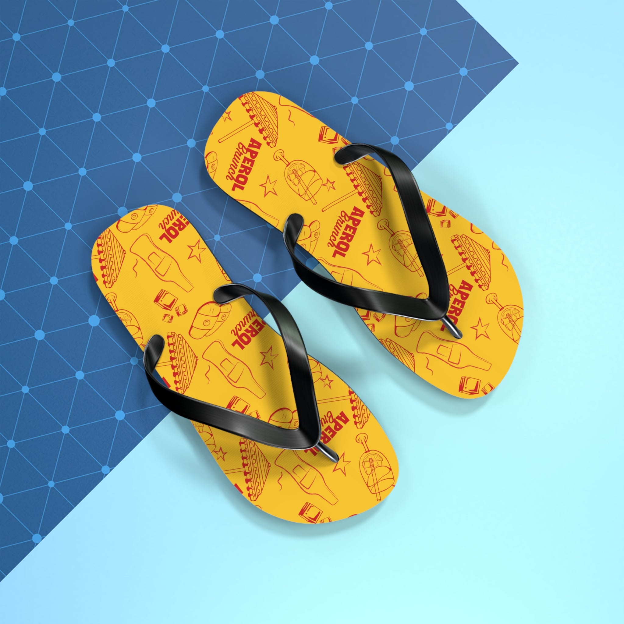 Aperol Brunch Flip Flops – Aperol Yellow Collection Inspired Design