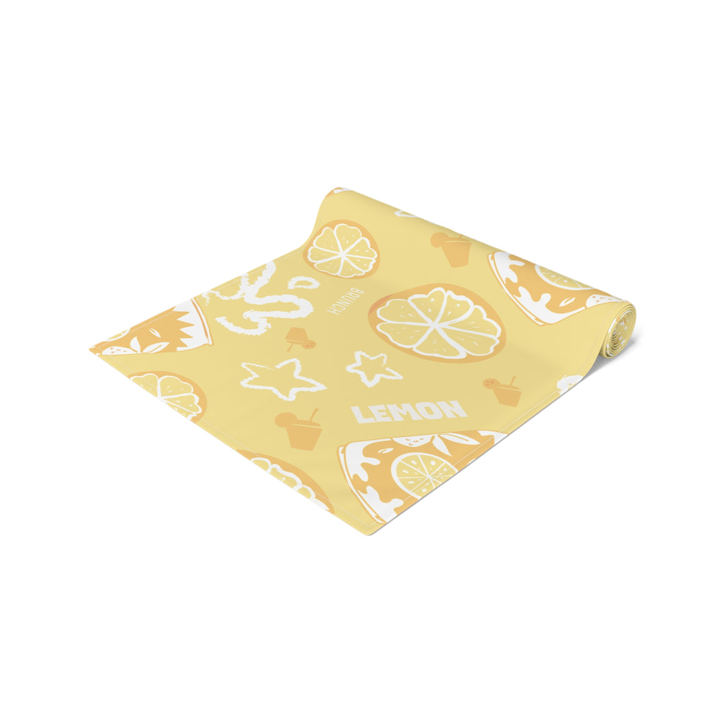 Lemonade Pattern Table Runner — Sunny Citrus Kitchen Decor