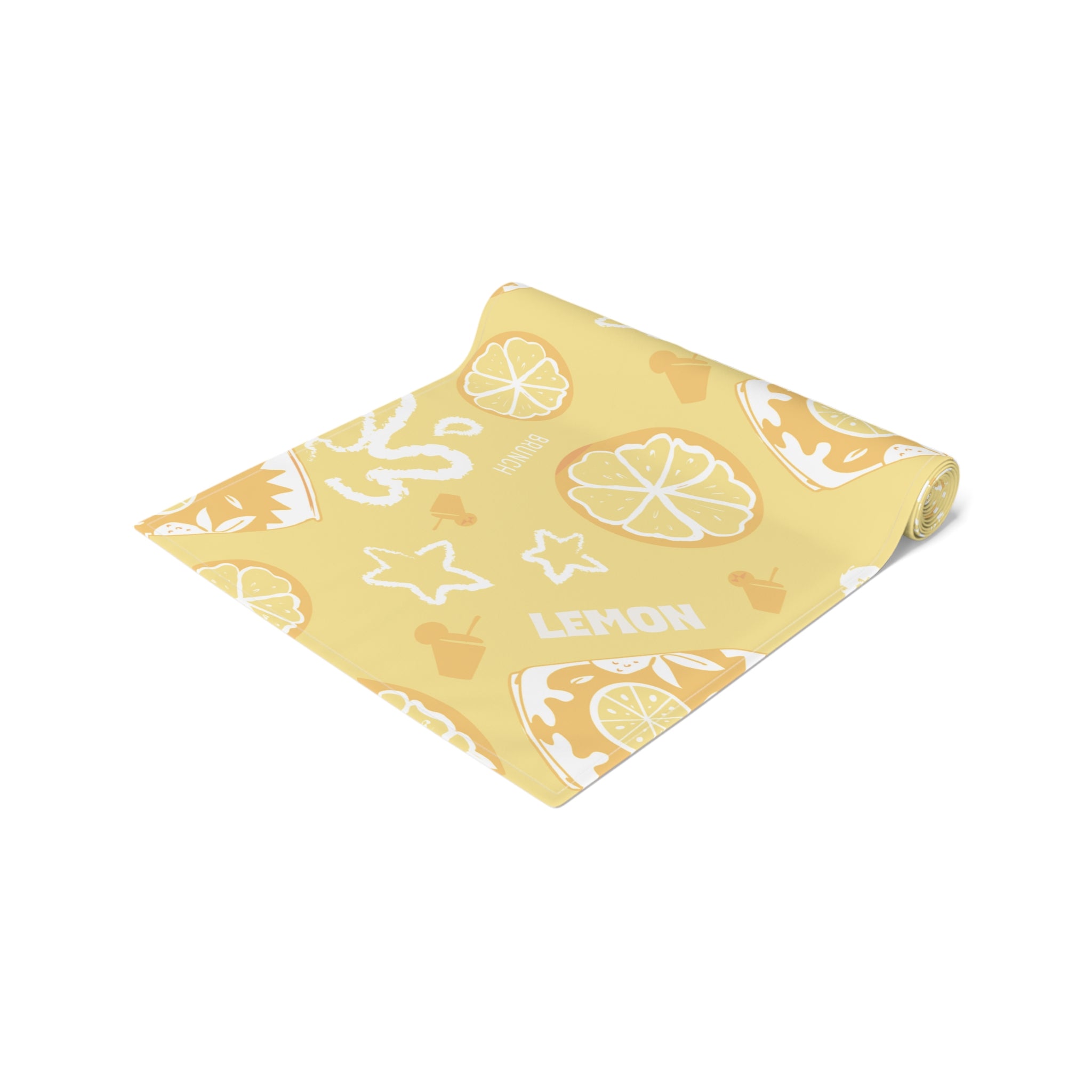 Lemonade Pattern Table Runner — Sunny Citrus Kitchen Decor