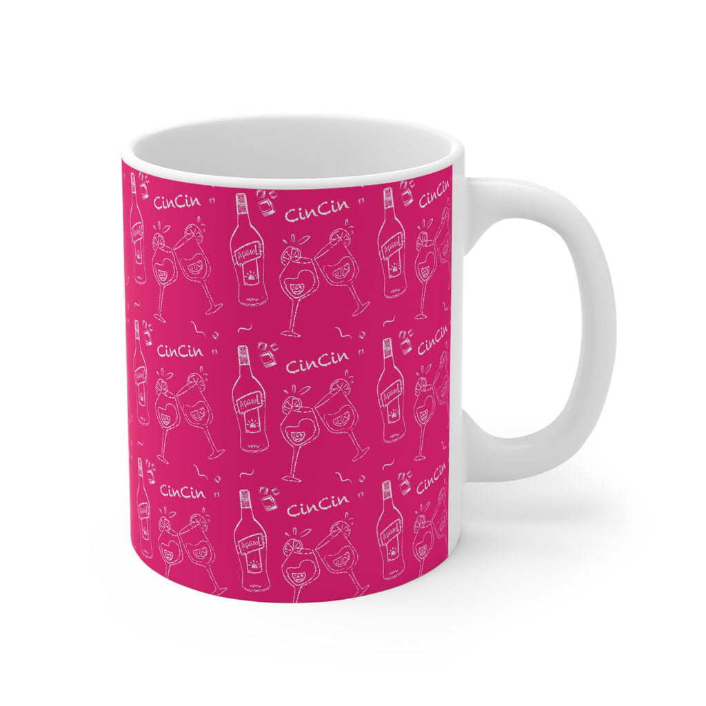 Cin Cin 11oz Coffee Mug — Pink Cin Cin Collection Inspired Design