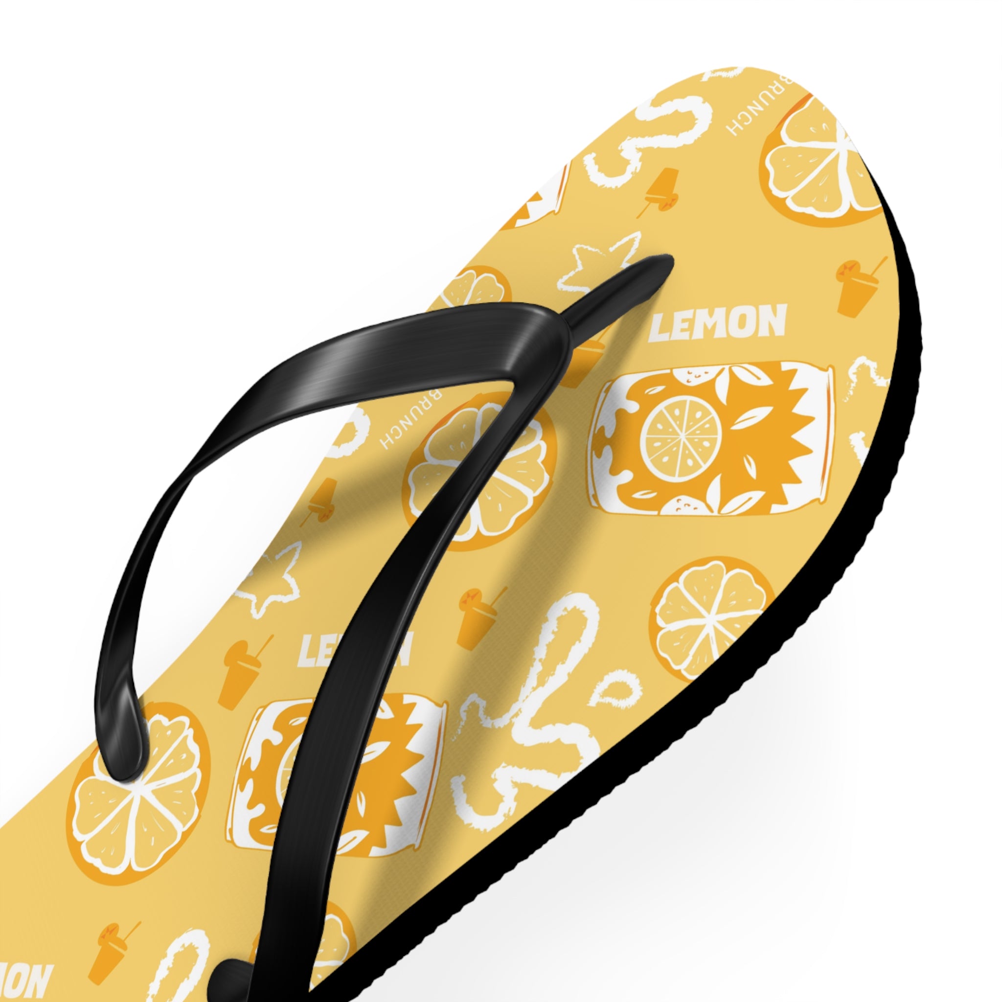 Lemon Fruit Flip Flops – Lemon Brunch Inspired Design