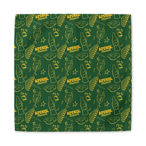 Aperol Brunch Cotton Napkin — Green Summer Table Style