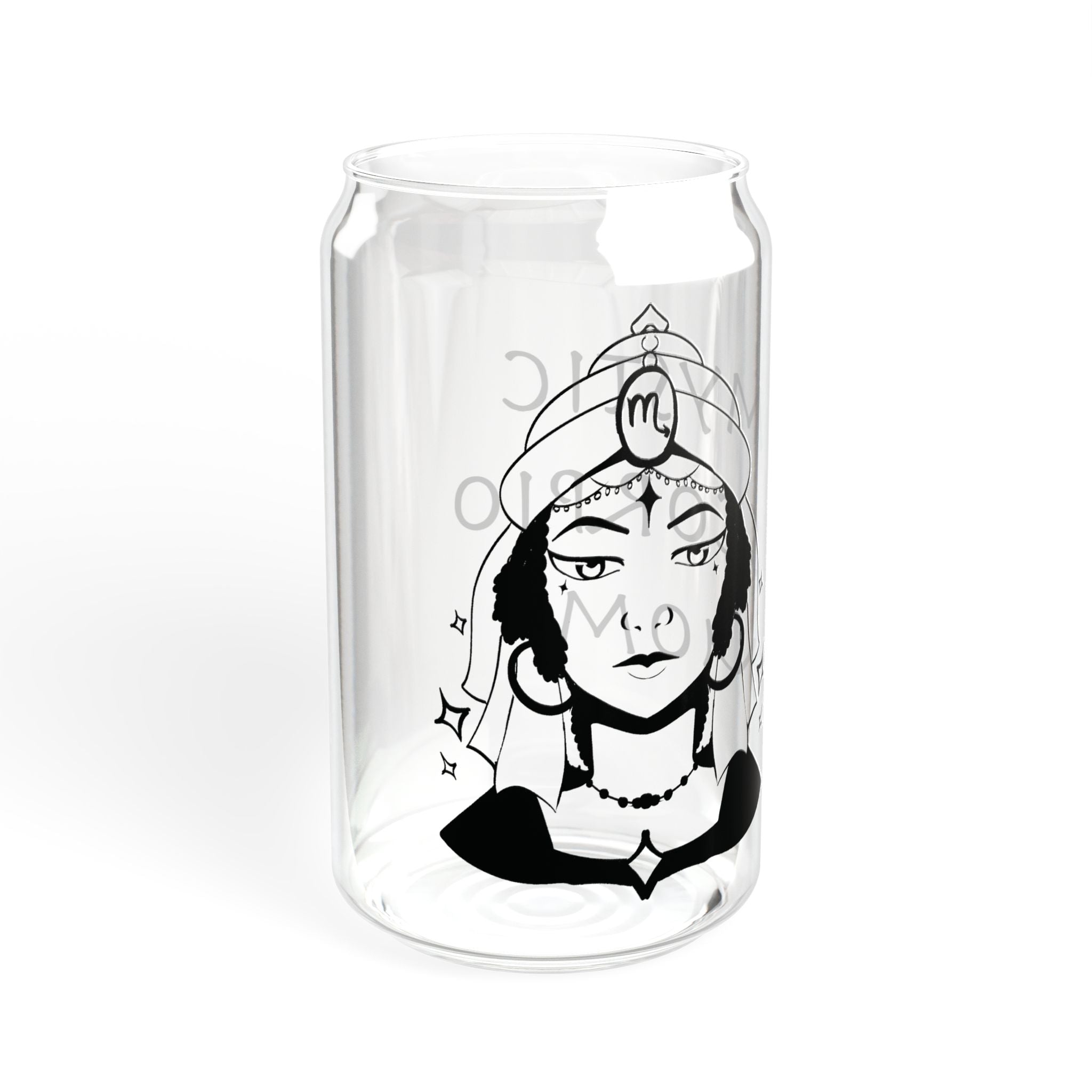 Scorpio Mom Gift – 16oz Zodiac Sipper Glass for Mom | Astrology Glass Cup