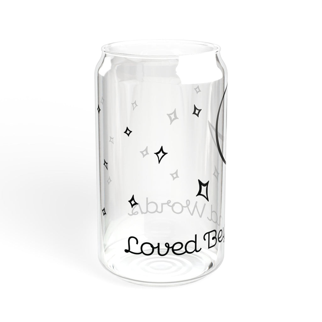 Moon & Stars 16oz Sipper Glass – Celestial Gift Cup | Loved Beyond Words Glass Can
