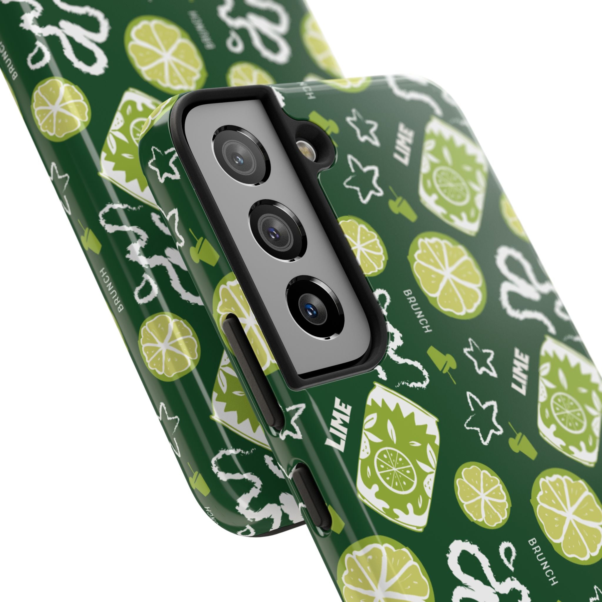 Lime Brunch Fruit Collection Tough Phone Case — Green Aperol Inspired Design