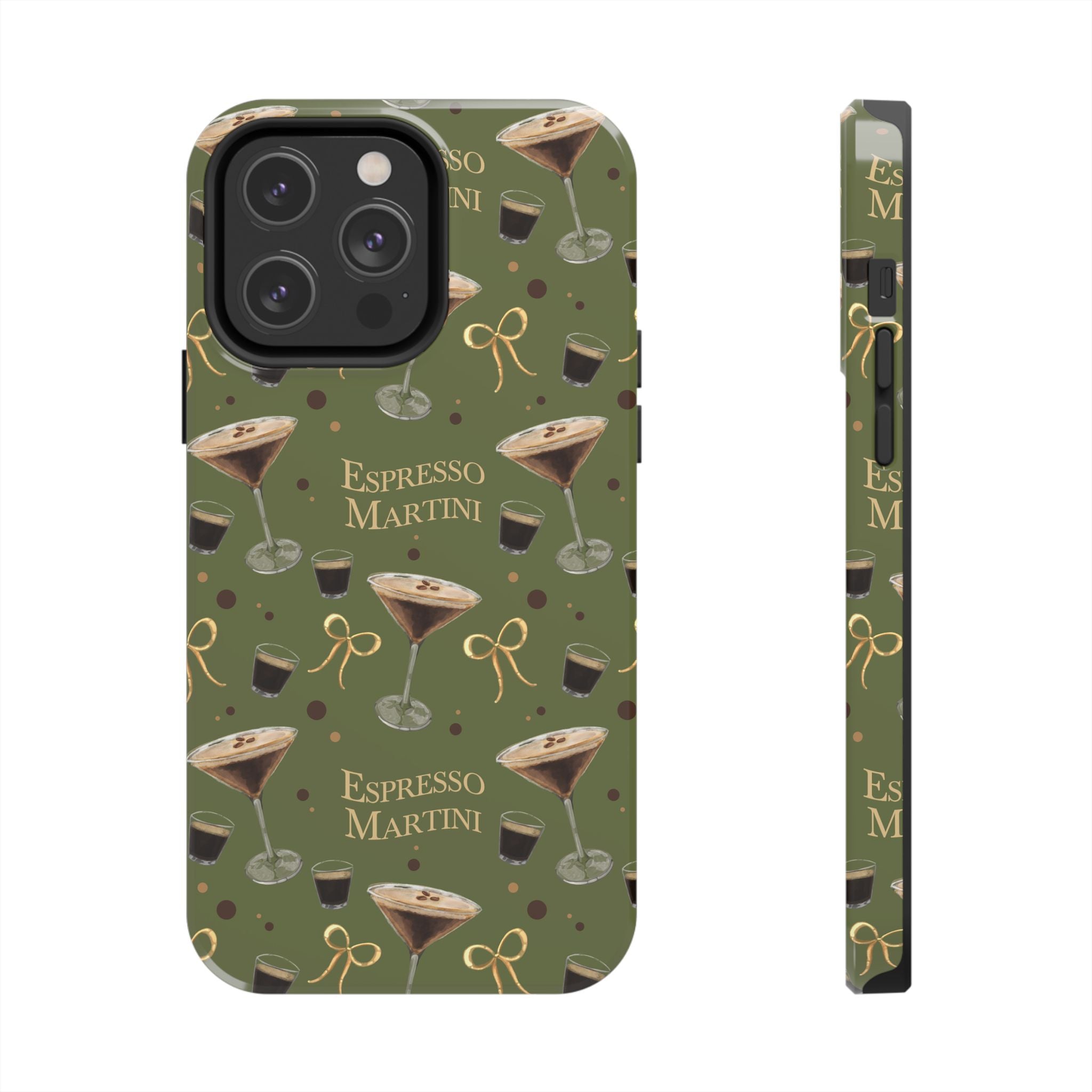 Espresso Martini Tough Phone Case — Olive Green Espresso Collection Inspired Design