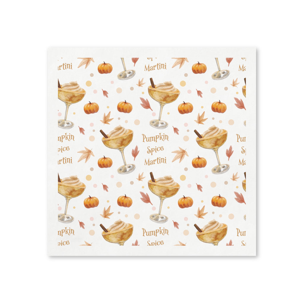 Pumpkin Spice Martini 50pcs Napkins — White Pumpkin Collection Inspired Design