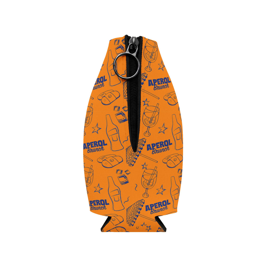 Aperol Brunch Zip-Up Bottle Cooler Sleeve — Orange Brunch Collection Inspired Design