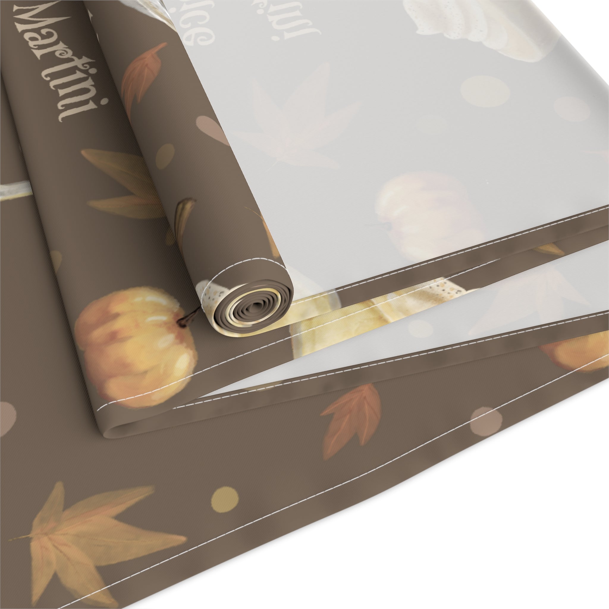 Pumpkin Spice Martini Table Runner — Brown Pumpkin Collection Inspired Design