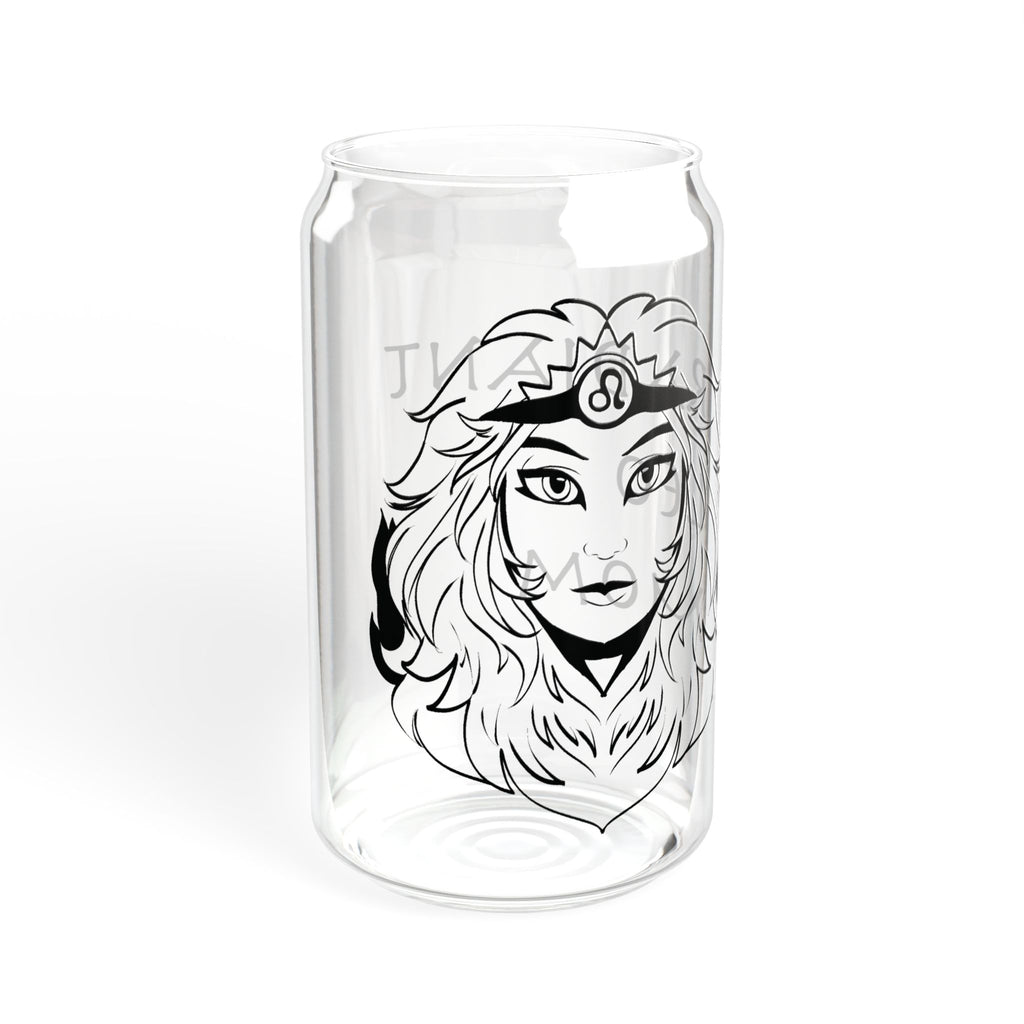 Leo Mom Gift – 16oz Zodiac Sipper Glass for Mom | Astrology Glass Cup