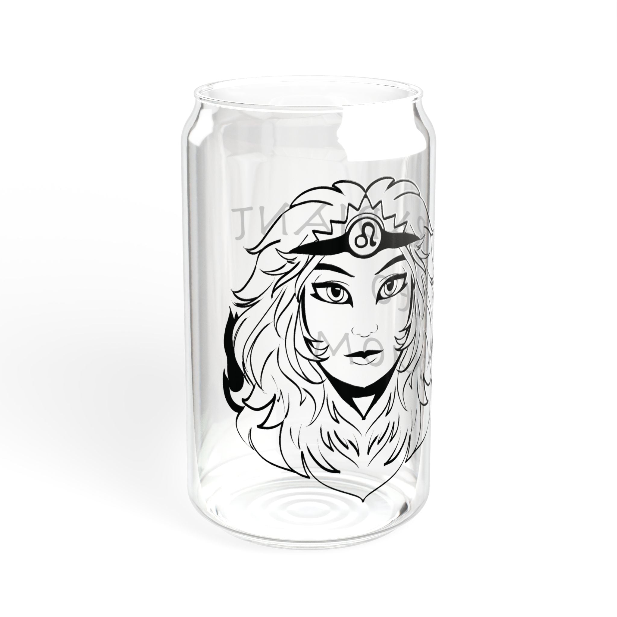 Leo Mom Gift – 16oz Zodiac Sipper Glass for Mom | Astrology Glass Cup