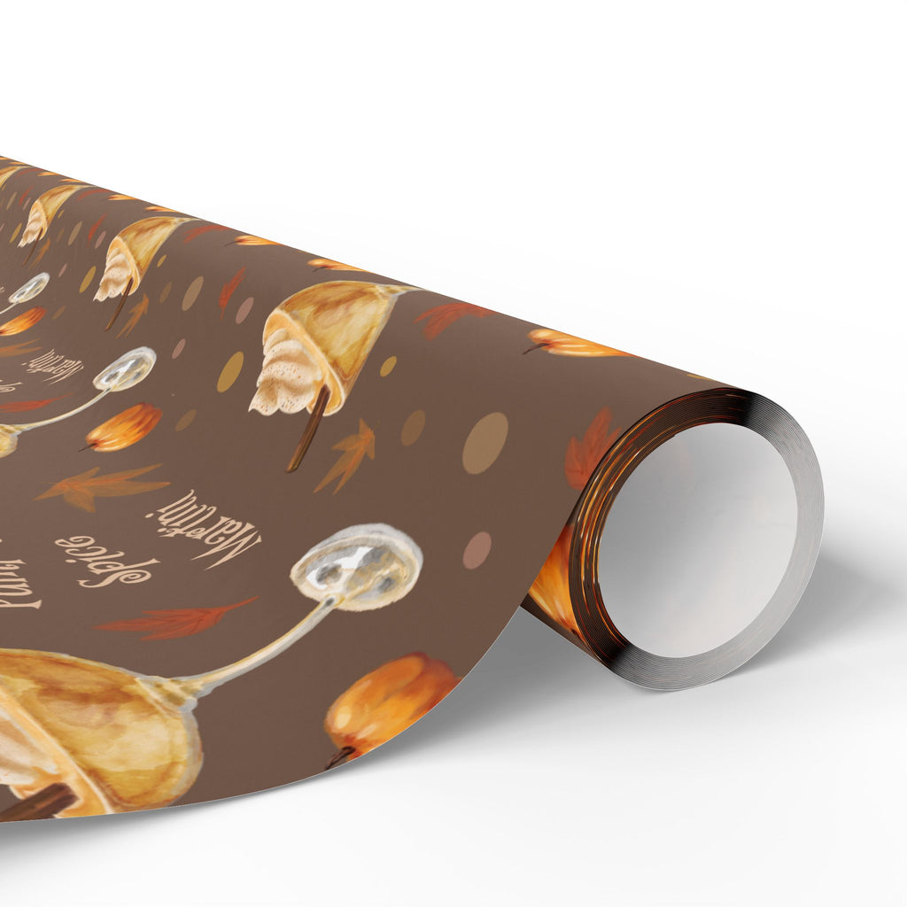 Pumpkin Spice Martini Wrapping Paper Roll – Brown Pumpkin Collection Inspired Design