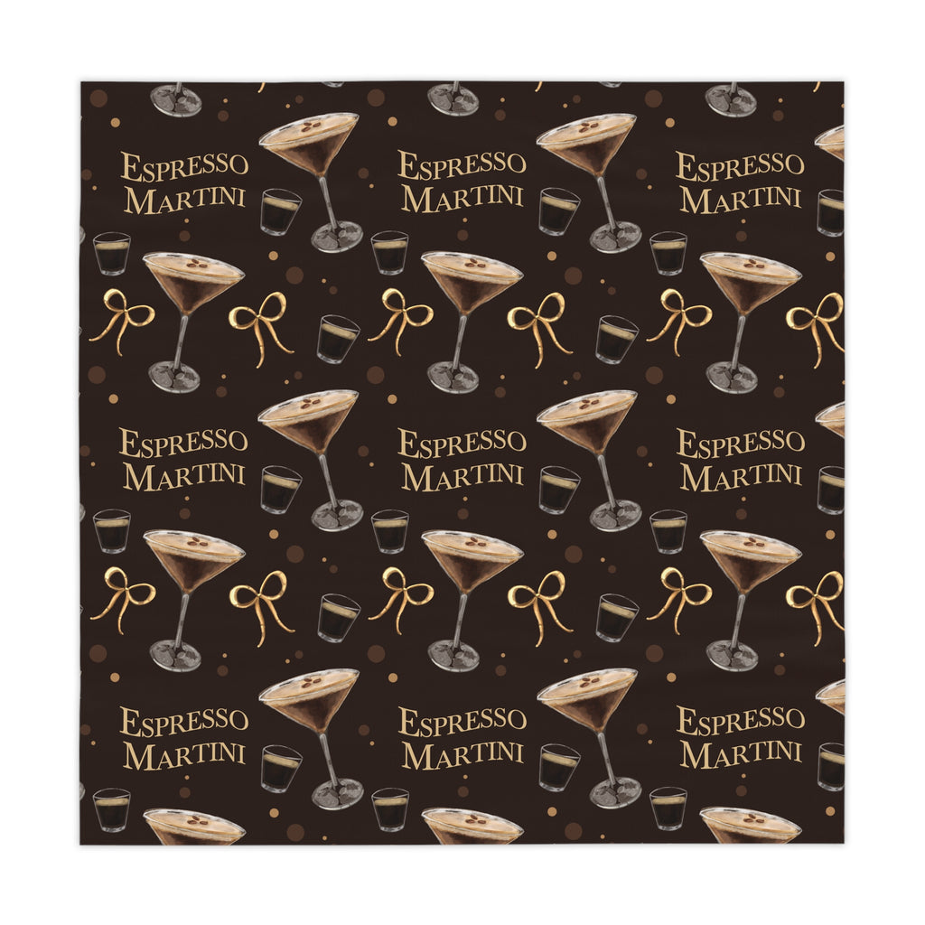 Espresso Martini Tablecloth – Dark Brown Espresso Collection Inspired Design