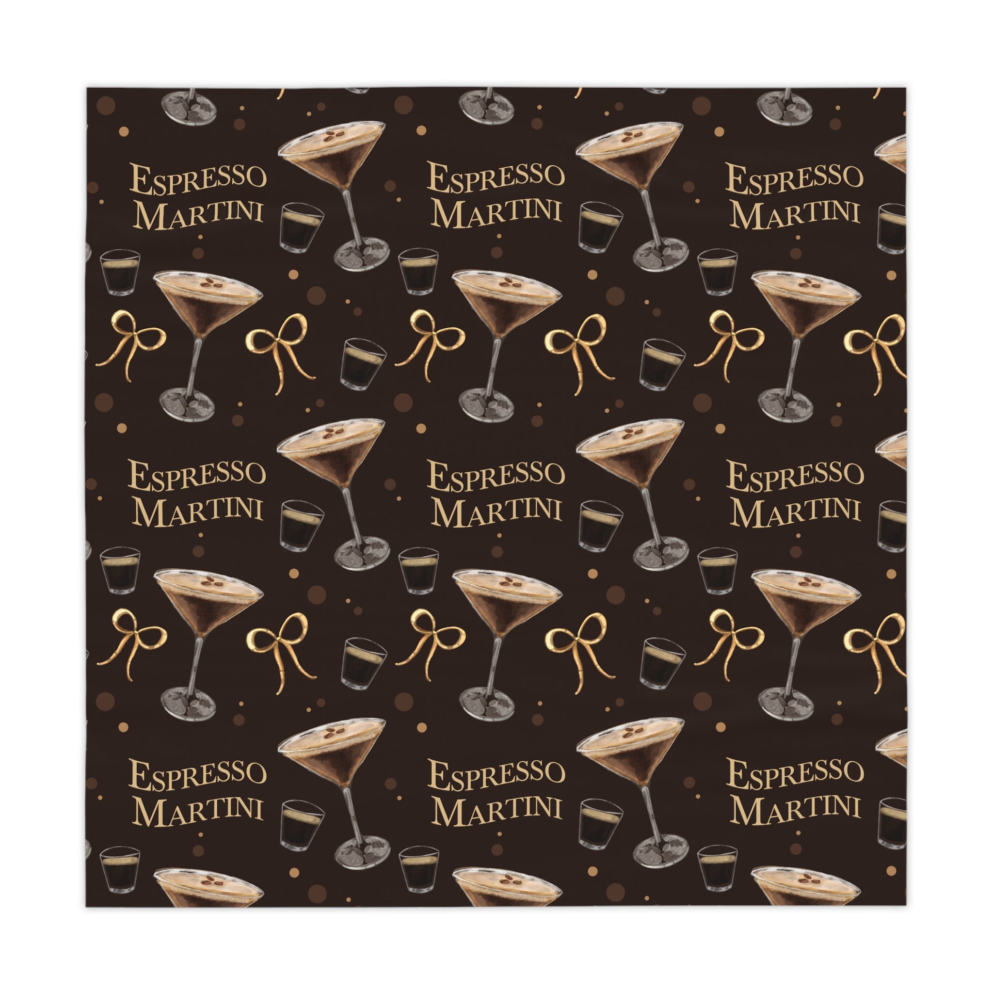 Espresso Martini Tablecloth – Dark Brown Espresso Collection Inspired Design