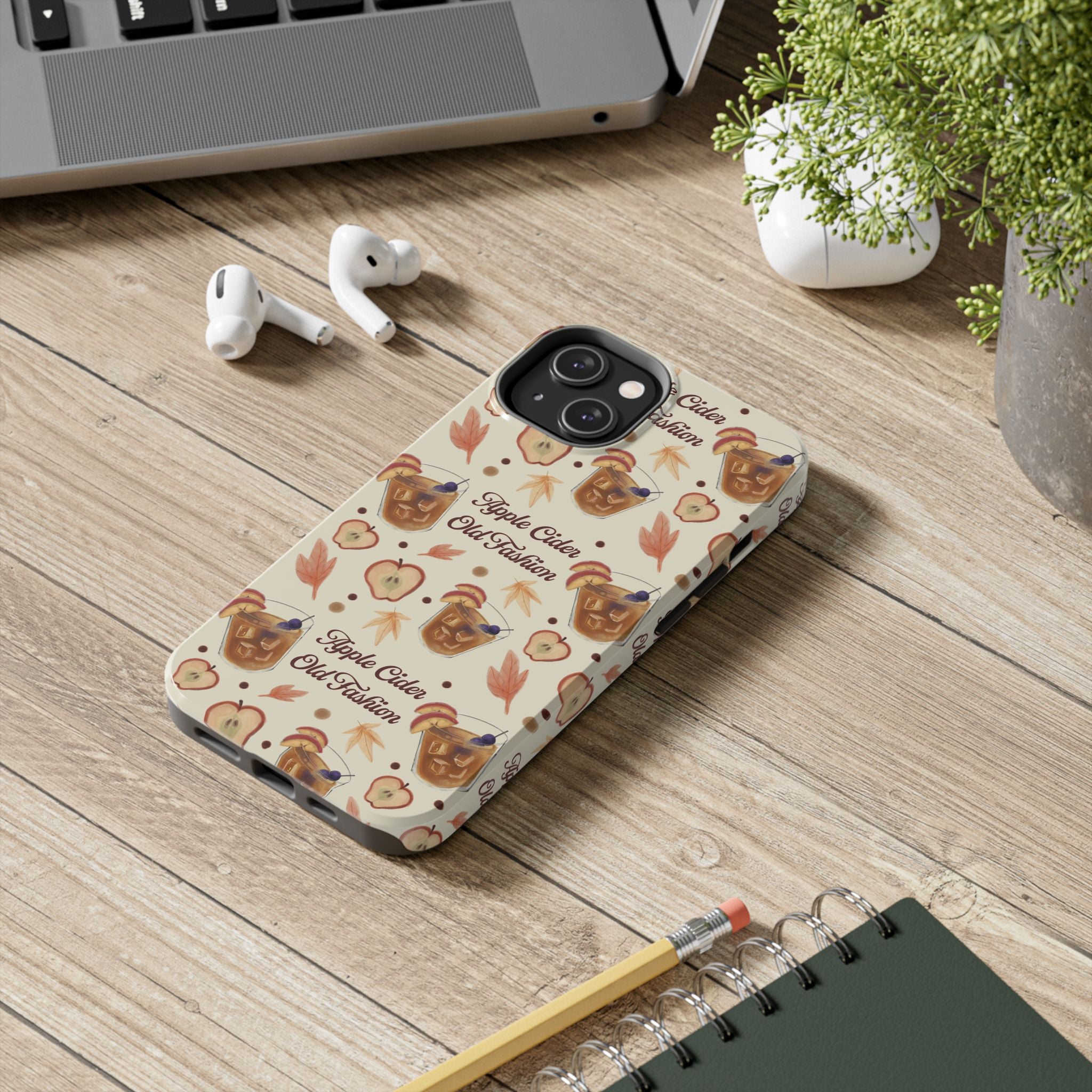 Apple Cider Old Fashioned Tough Phone Case – Beige Apple Cider Collection Inspired Design