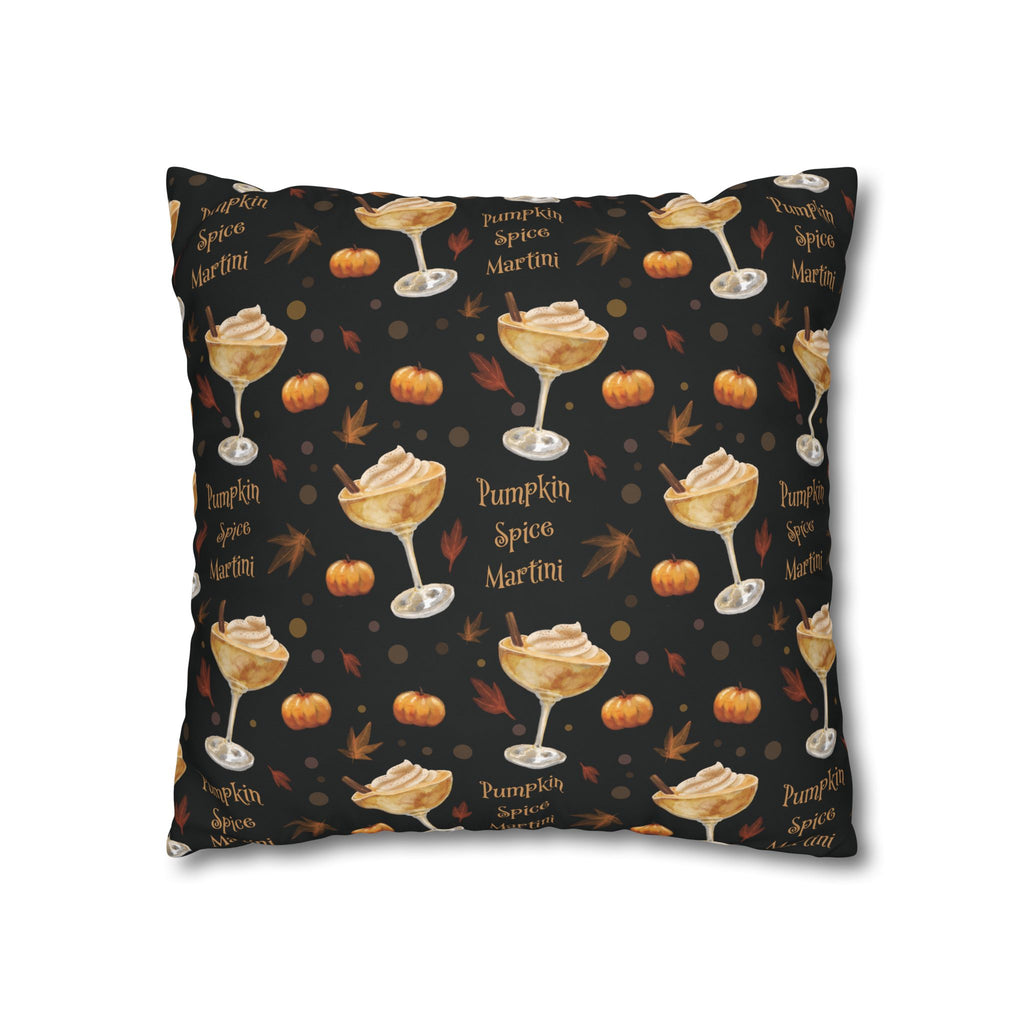 Pumpkin Spice Martini Pillowcase — Black Pumpkin Collection Inspired Design