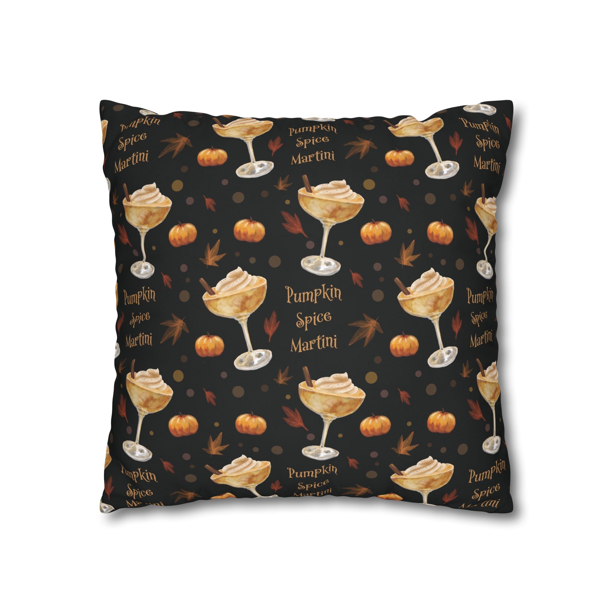 Pumpkin Spice Martini Pillowcase — Black Pumpkin Collection Inspired Design