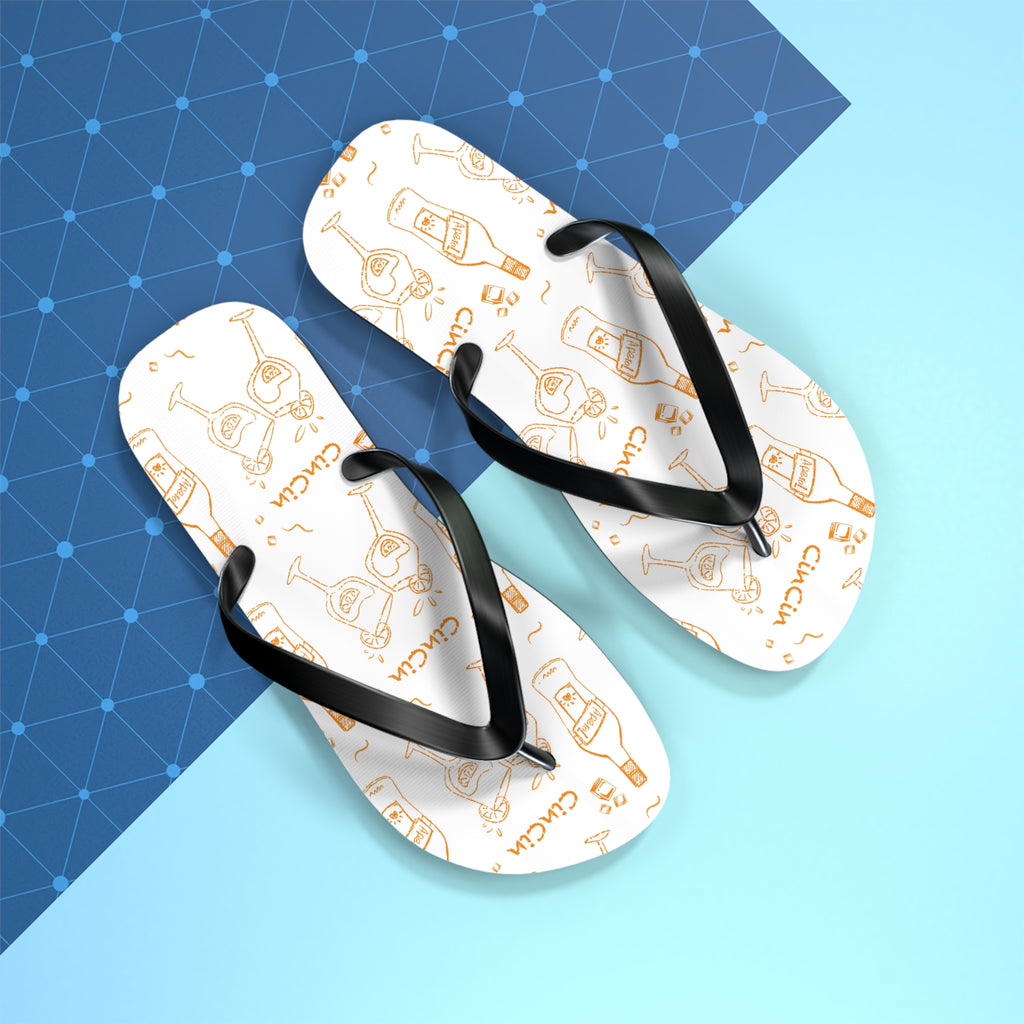 Cin Cin White Flip Flops — White Brunch Collection Inspired Design