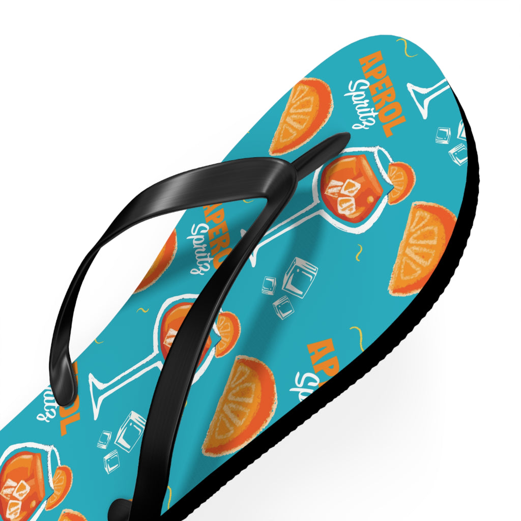Aperol Spritz Flip Flops — Turquoise Spritz Collection Inspired Design