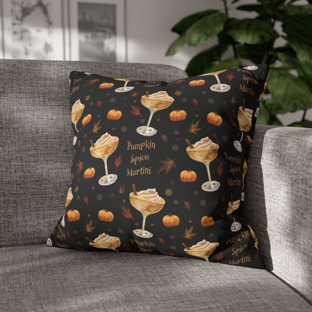 Pumpkin Spice Martini Pillowcase — Black Pumpkin Collection Inspired Design