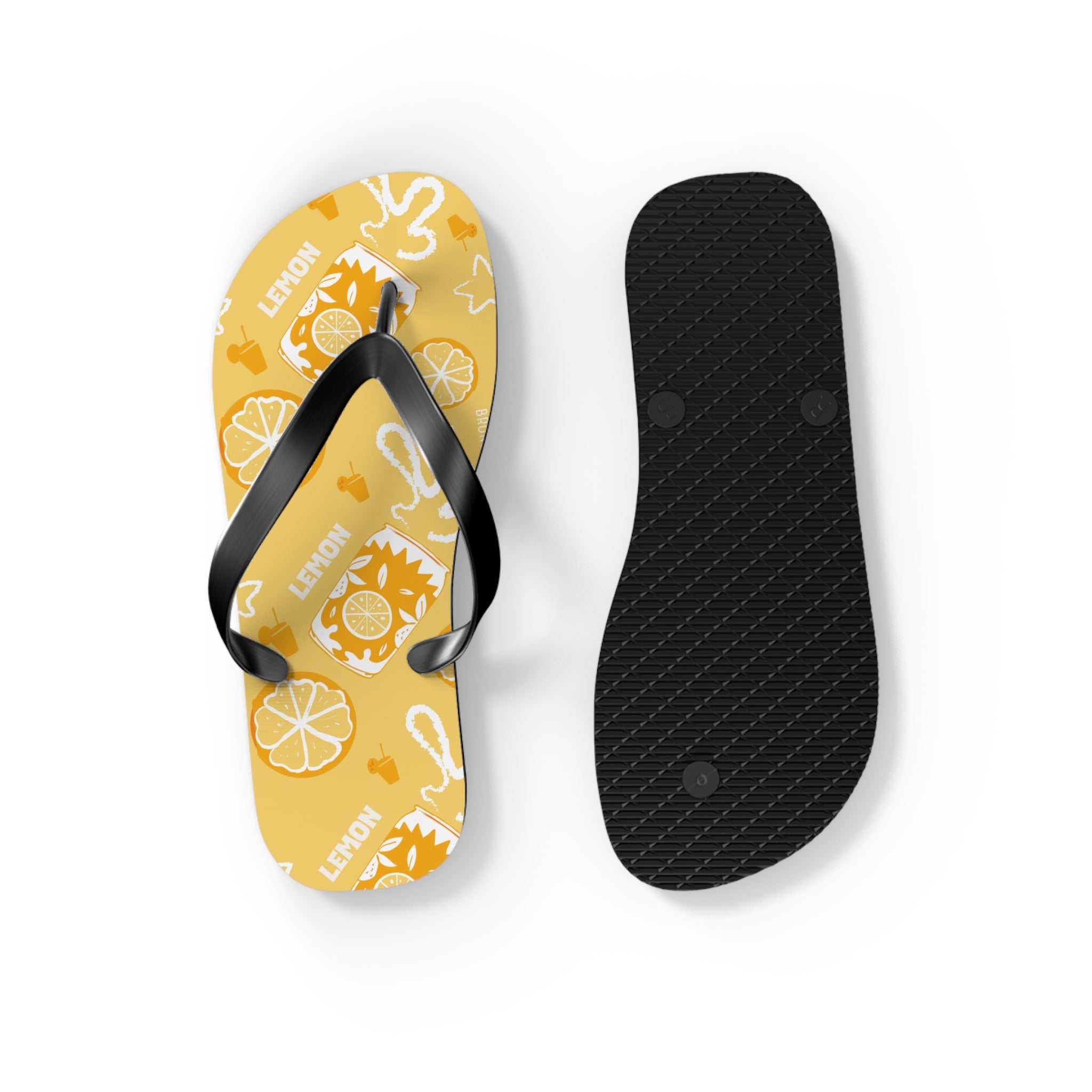 Lemon Fruit Flip Flops – Lemon Brunch Inspired Design
