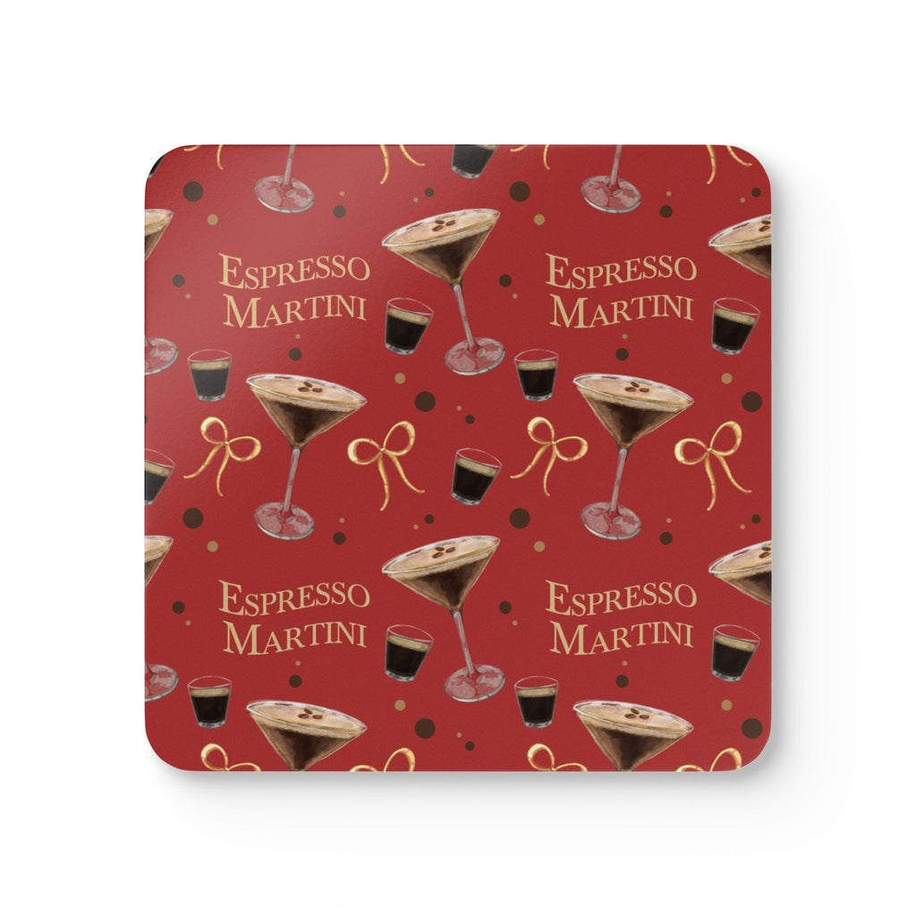 Espresso Martini Cork Coaster Set of 4 — Red Espresso Collection Inspired Design